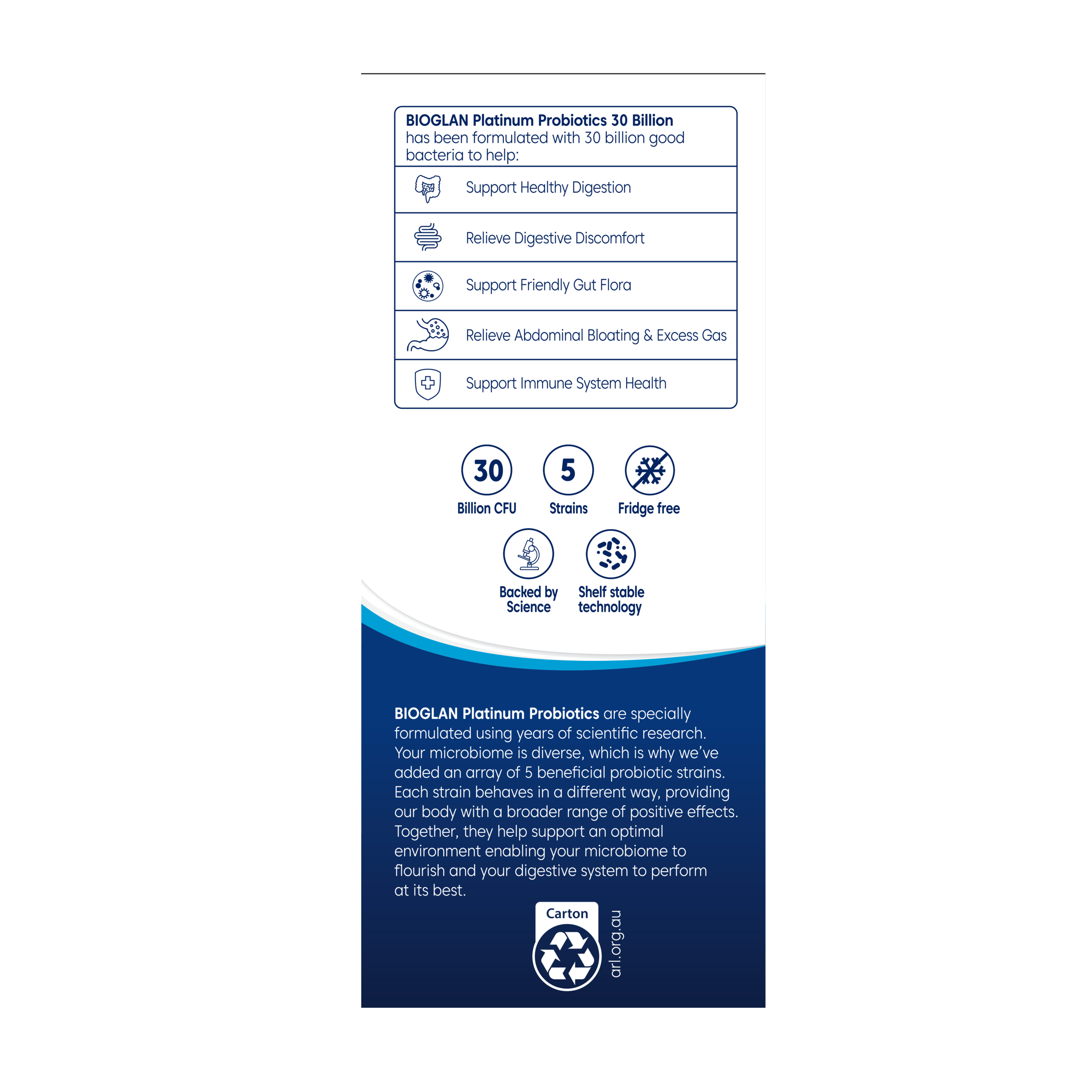 Bioglan Platinum Probiotics 30 capsules - Image 2