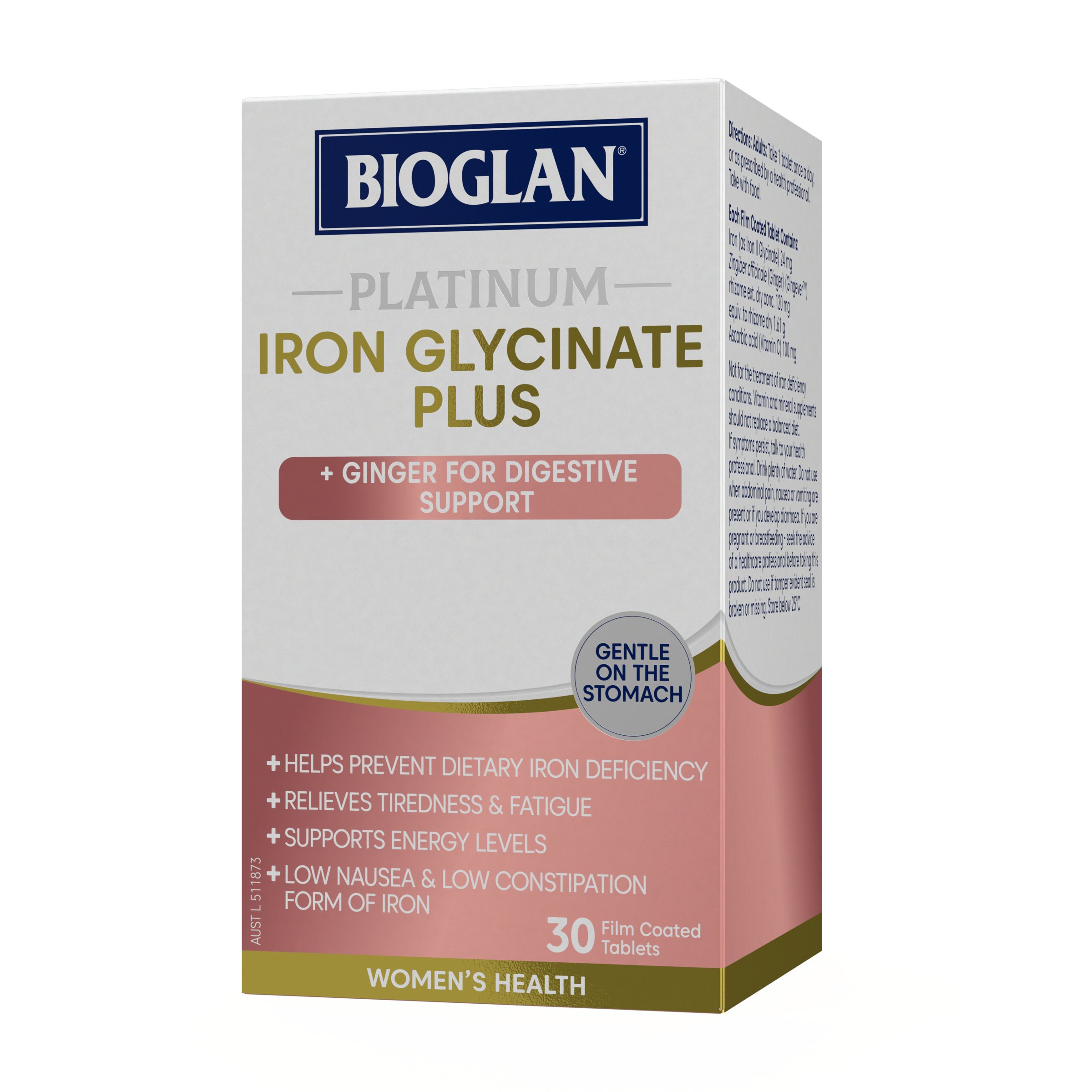 Bioglan Platinum Iron Glycinateplus 30 tablets - Image 8