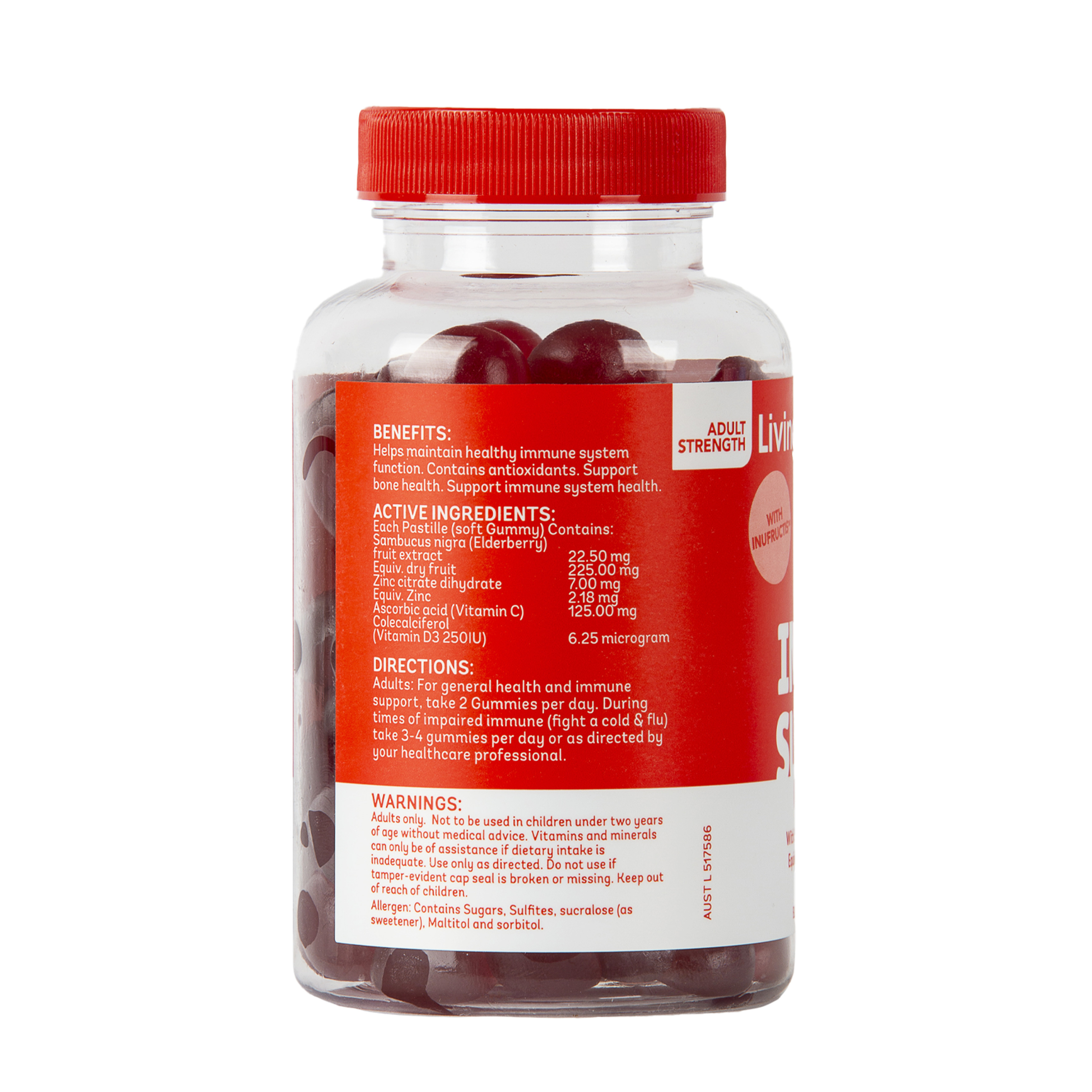Living Healthy Gummies Immune Support 60 pastilles - Image 3