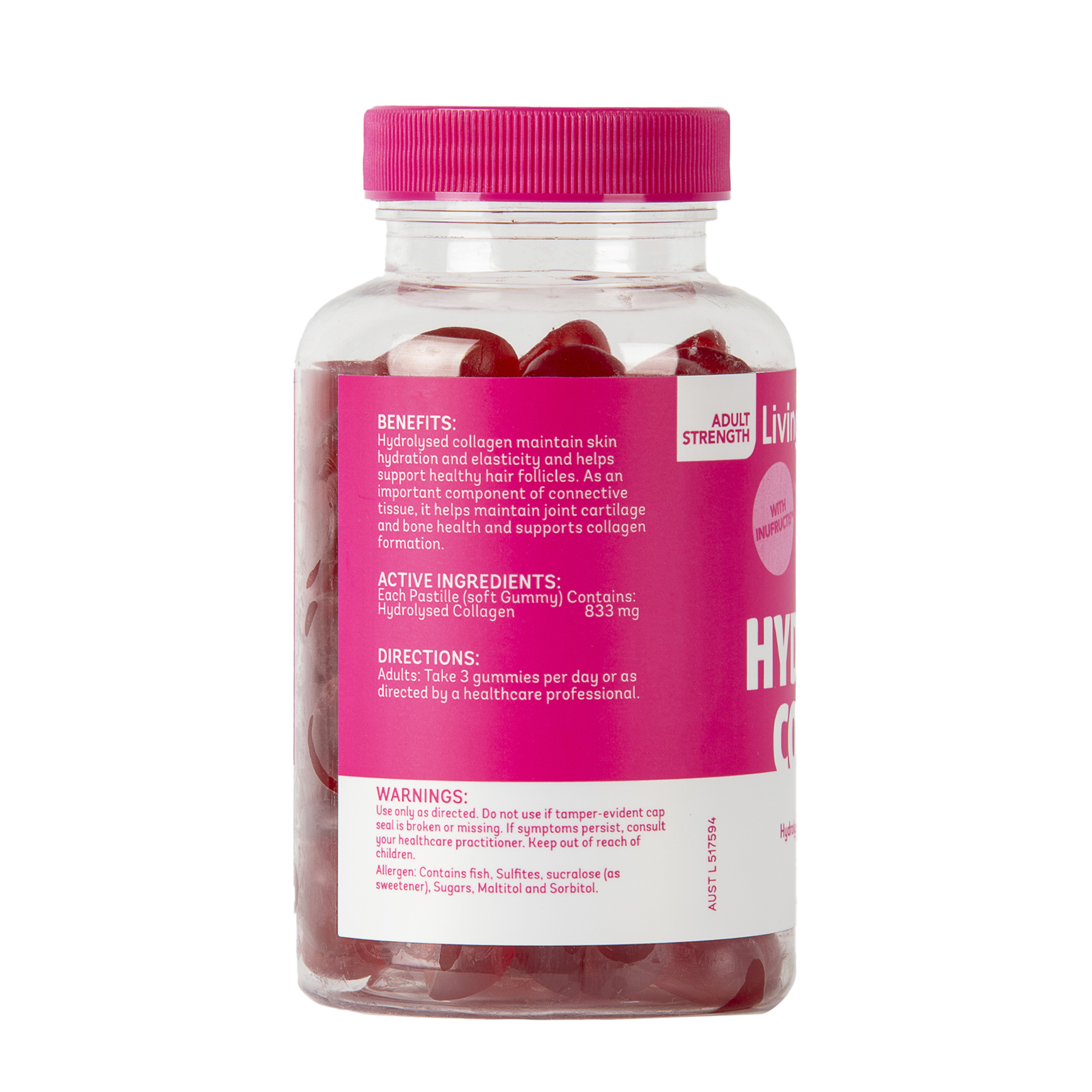 Living Healthy Gummies Collagen 833mg - 60 pastilles - Image 3