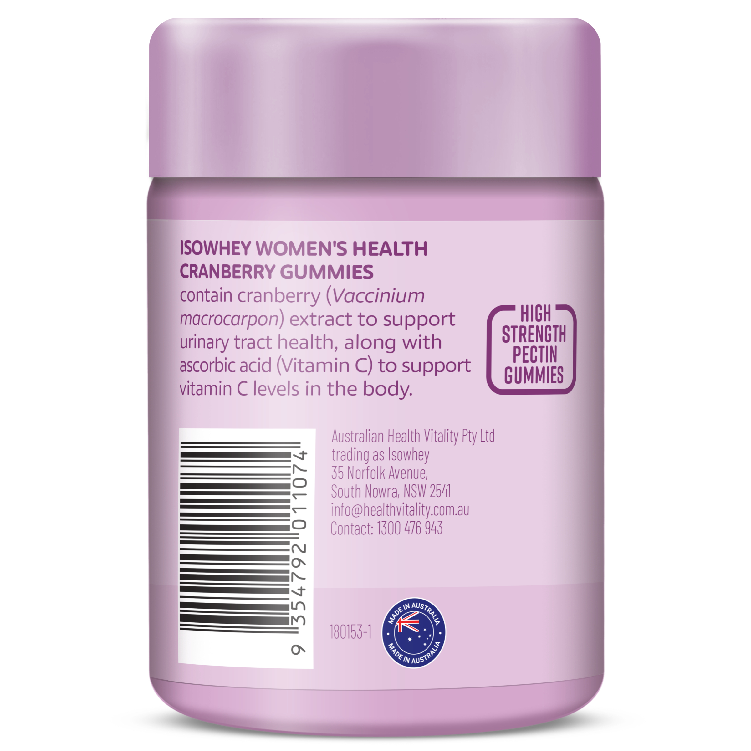 Isowhey Women's Health Cranberry Gummies 60 each - Image 2