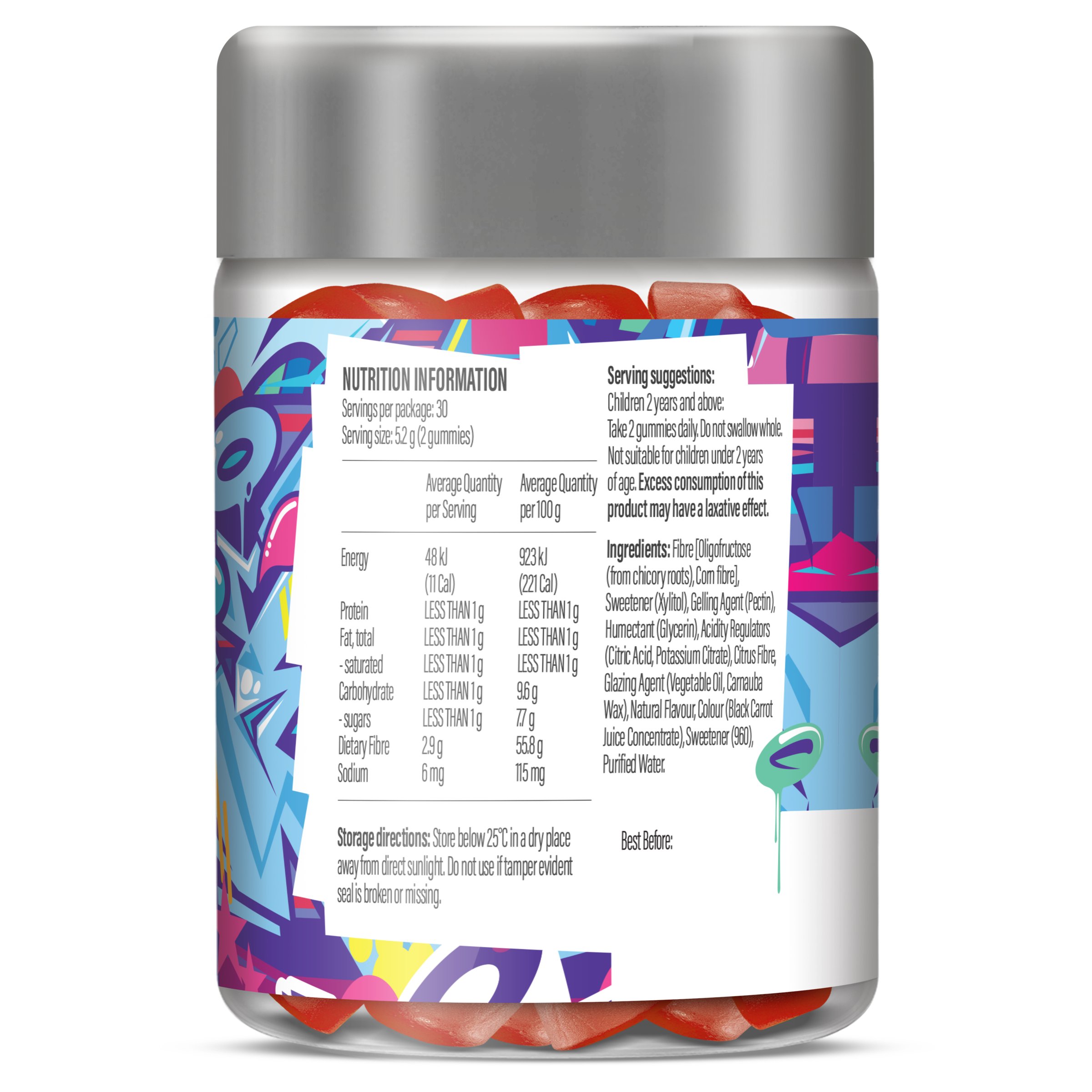 Future Crew Kids Fibre Gummies 60 gummies - Image 3