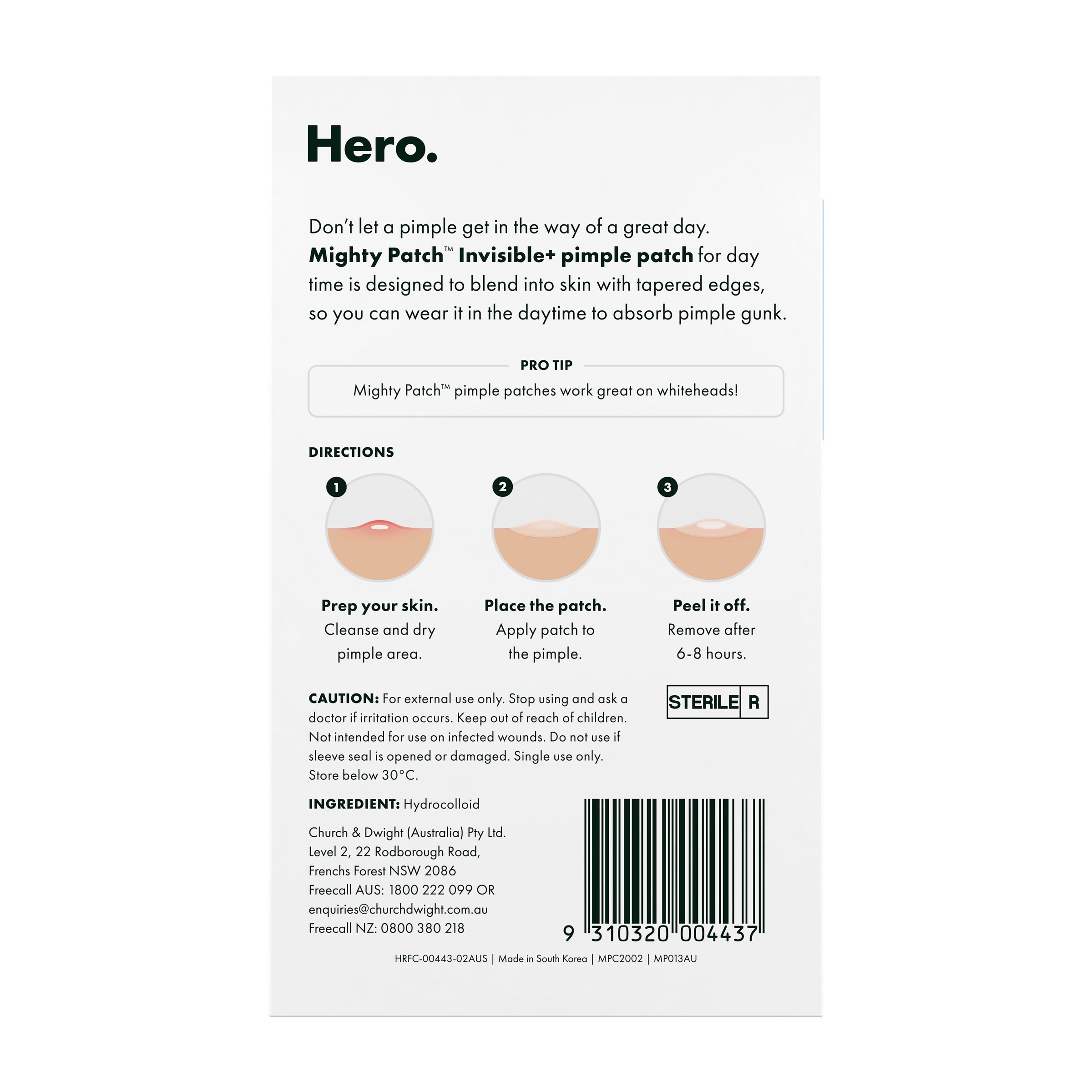 Hero Mighty Pimple Patch Invisible 24 each - Image 2