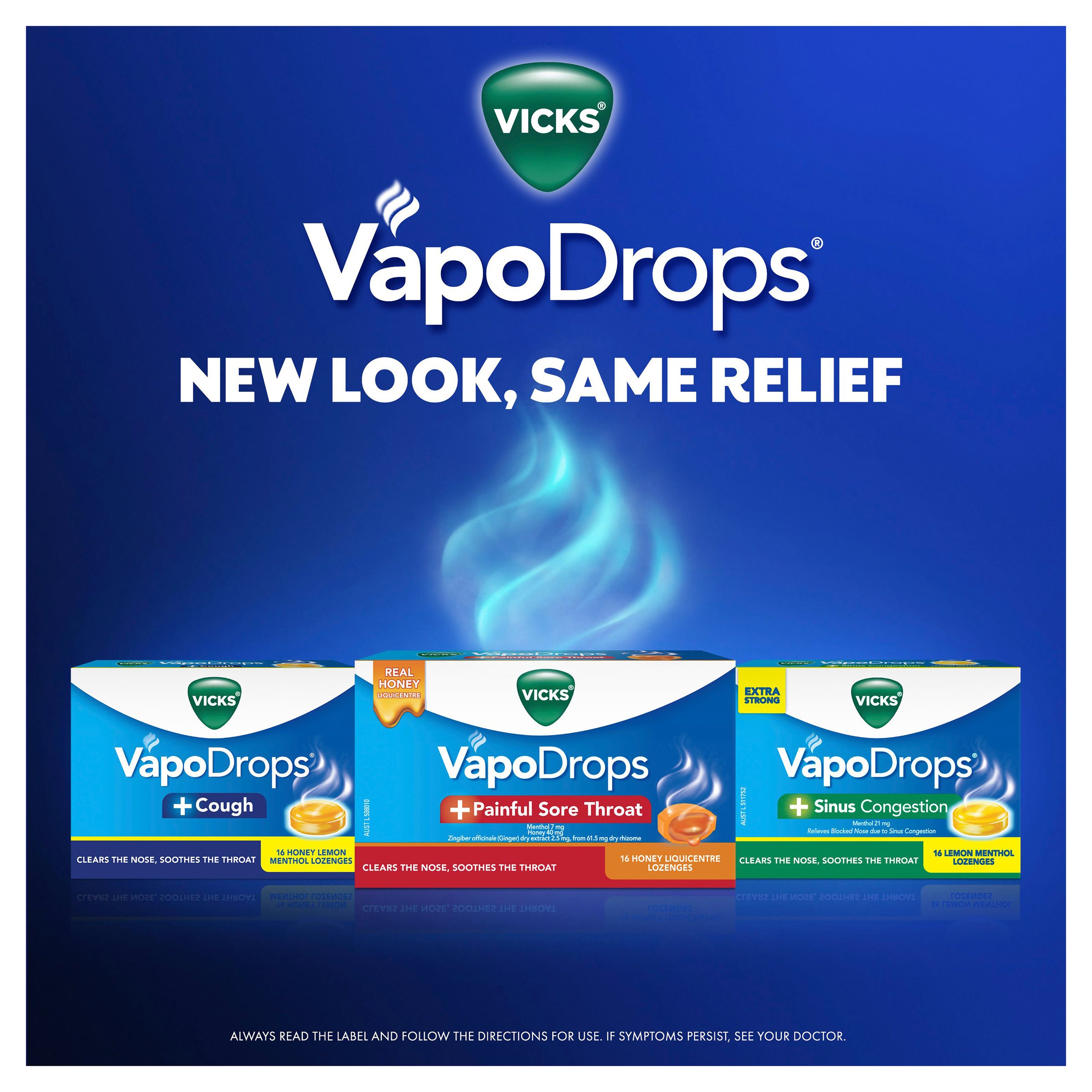 Vicks Vapodrops +Sinus Congestion Honey Menthol 16 Lozenges - Image 4