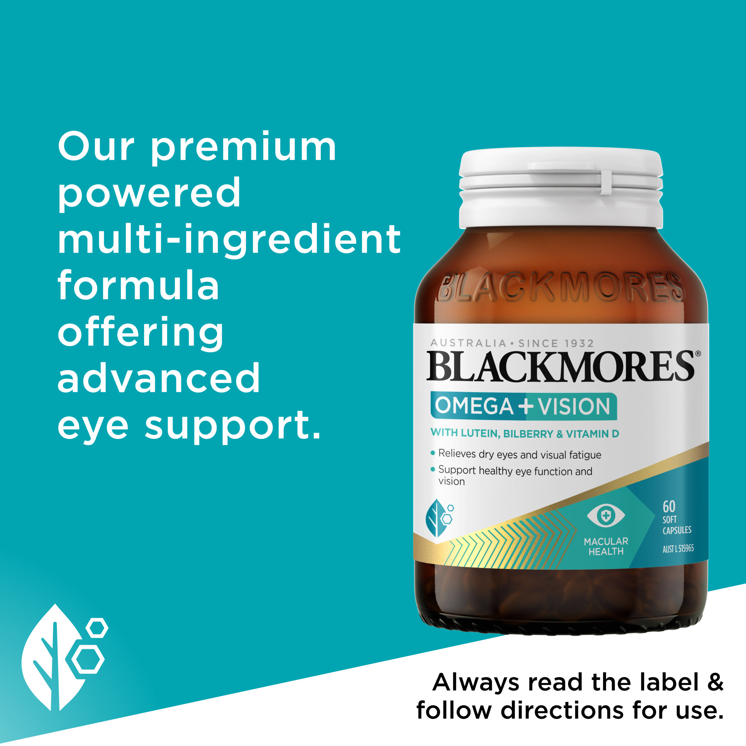 Blackmores Omega + Vision 60 capsules - Image 6