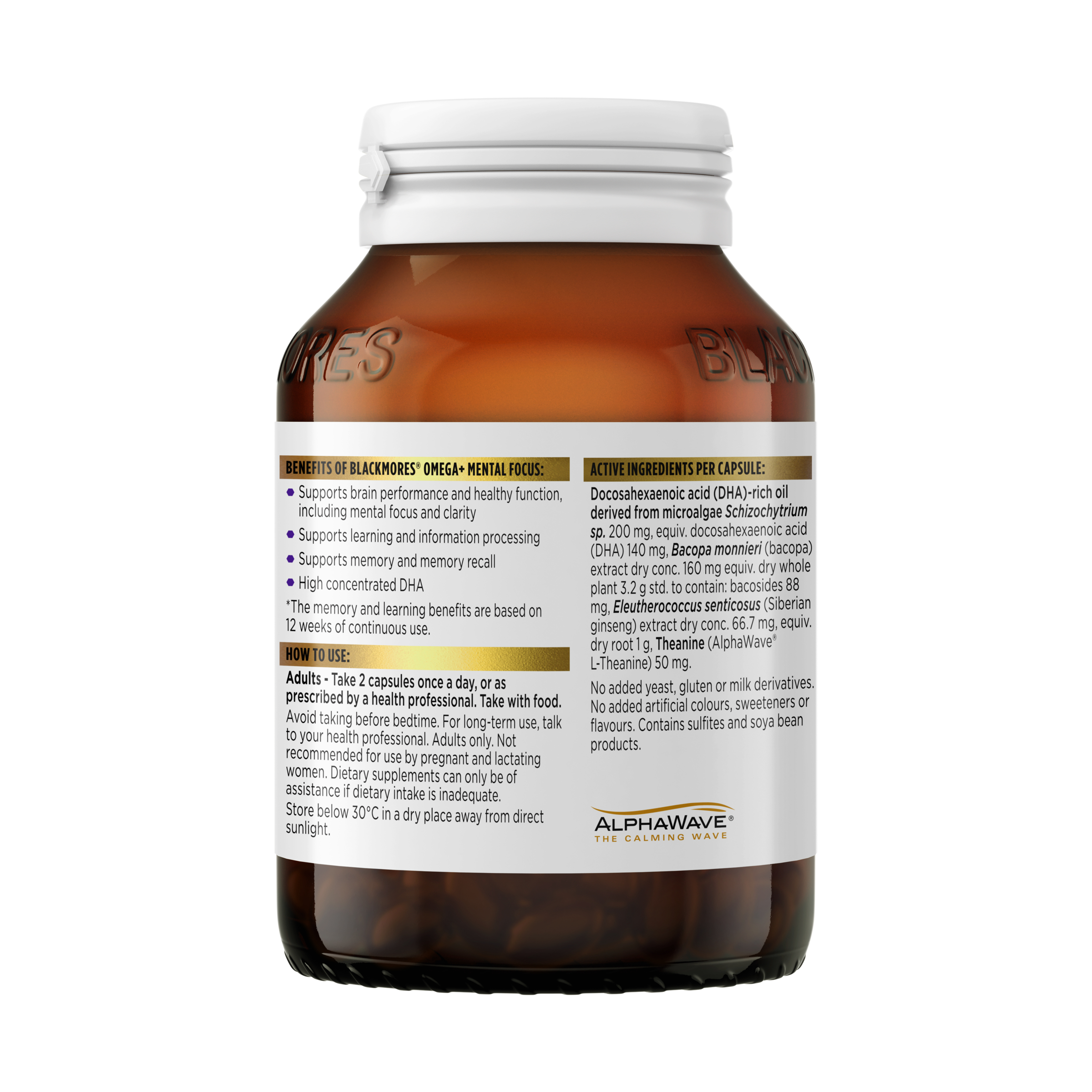 Blackmores Omega + Mental Focus 60 capsules - Image 2