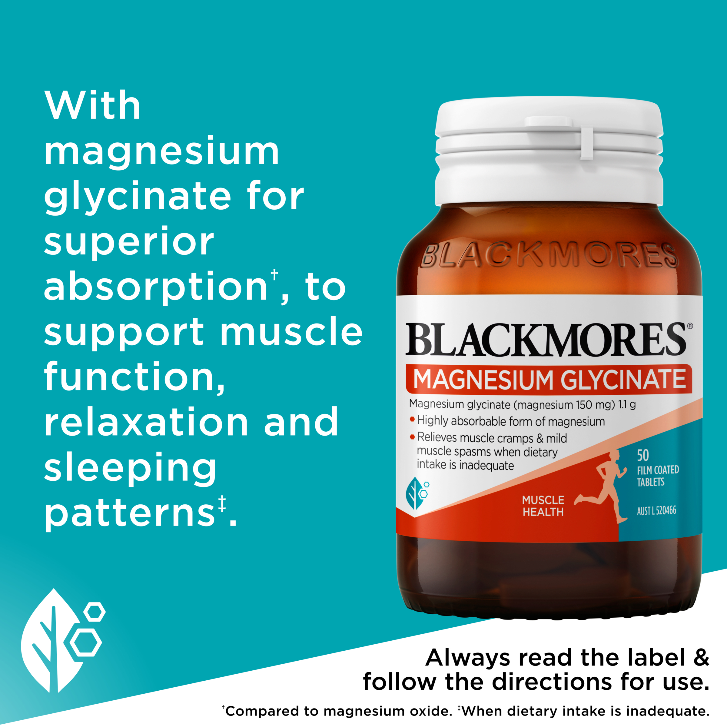 Blackmores Magnesium Glycinate 50 tablets - Image 6