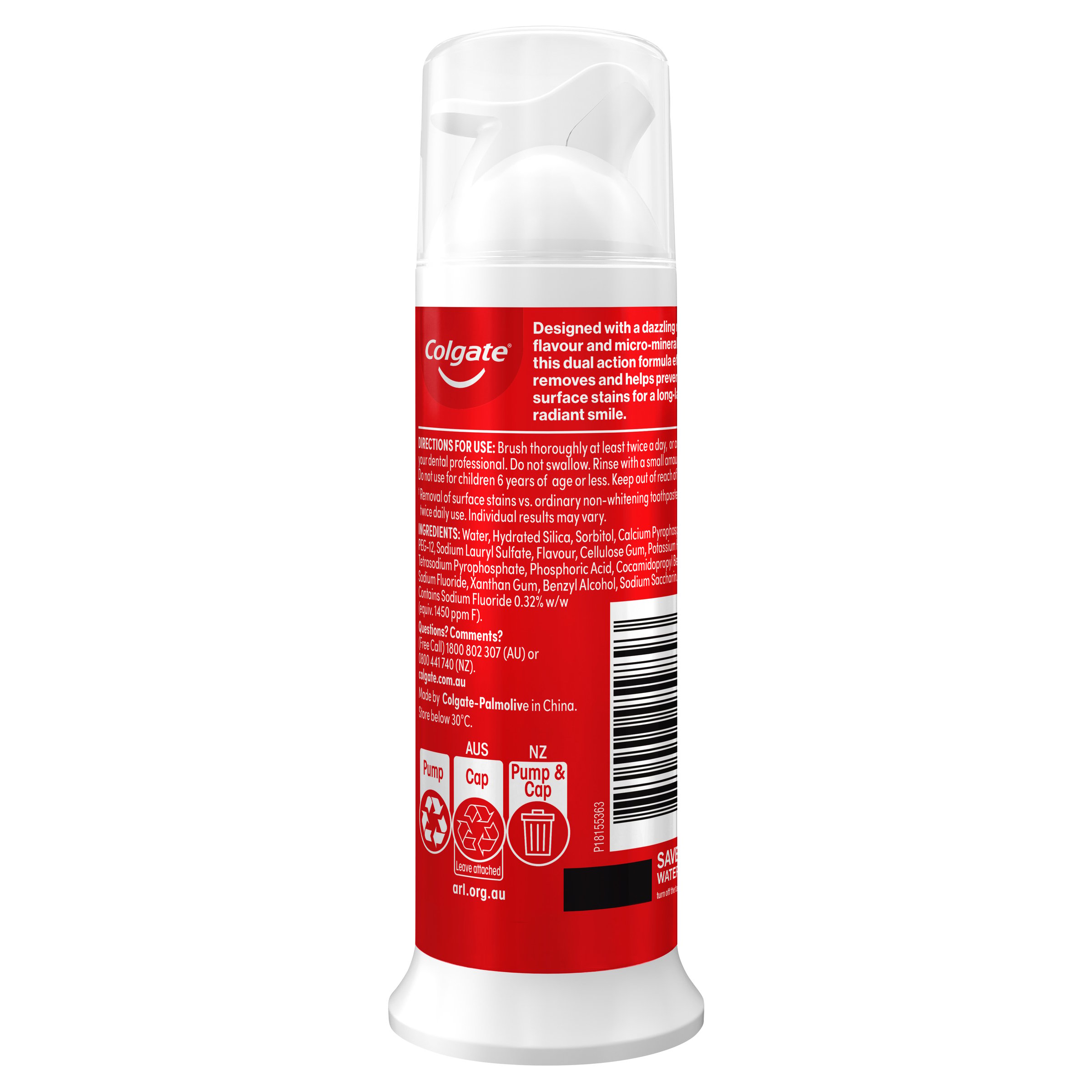 Colgate Optic White Toothpaste Pump 100g - Image 2