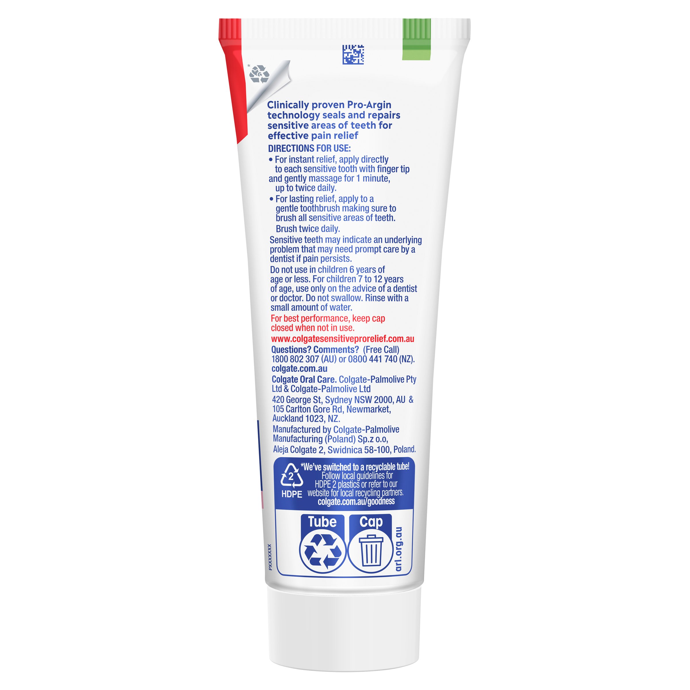 Colgate Sensitive Pro-Relief Active Repair Gum Care Toothpaste 110g - Image 9