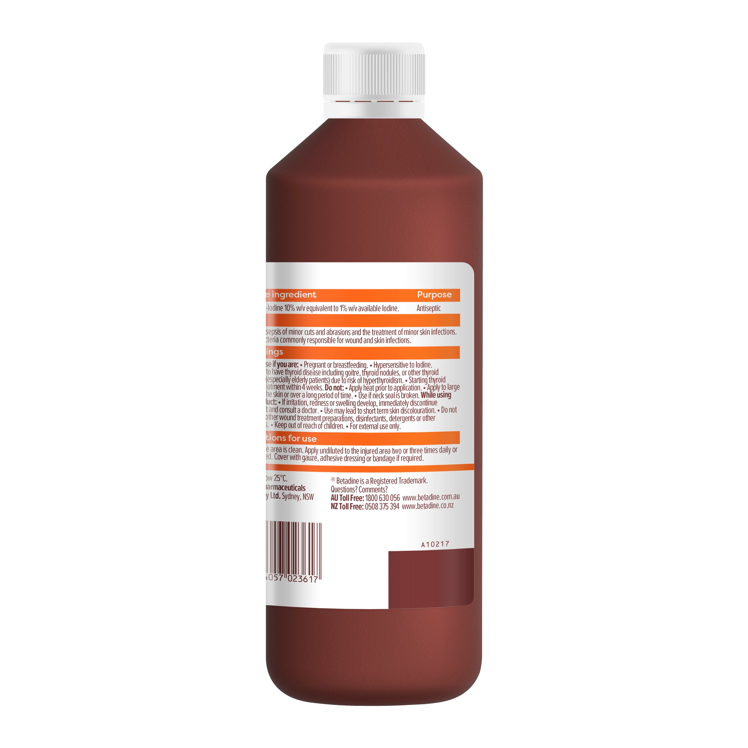 Betadine Antiseptic Topical Solution 500ml - Image 2