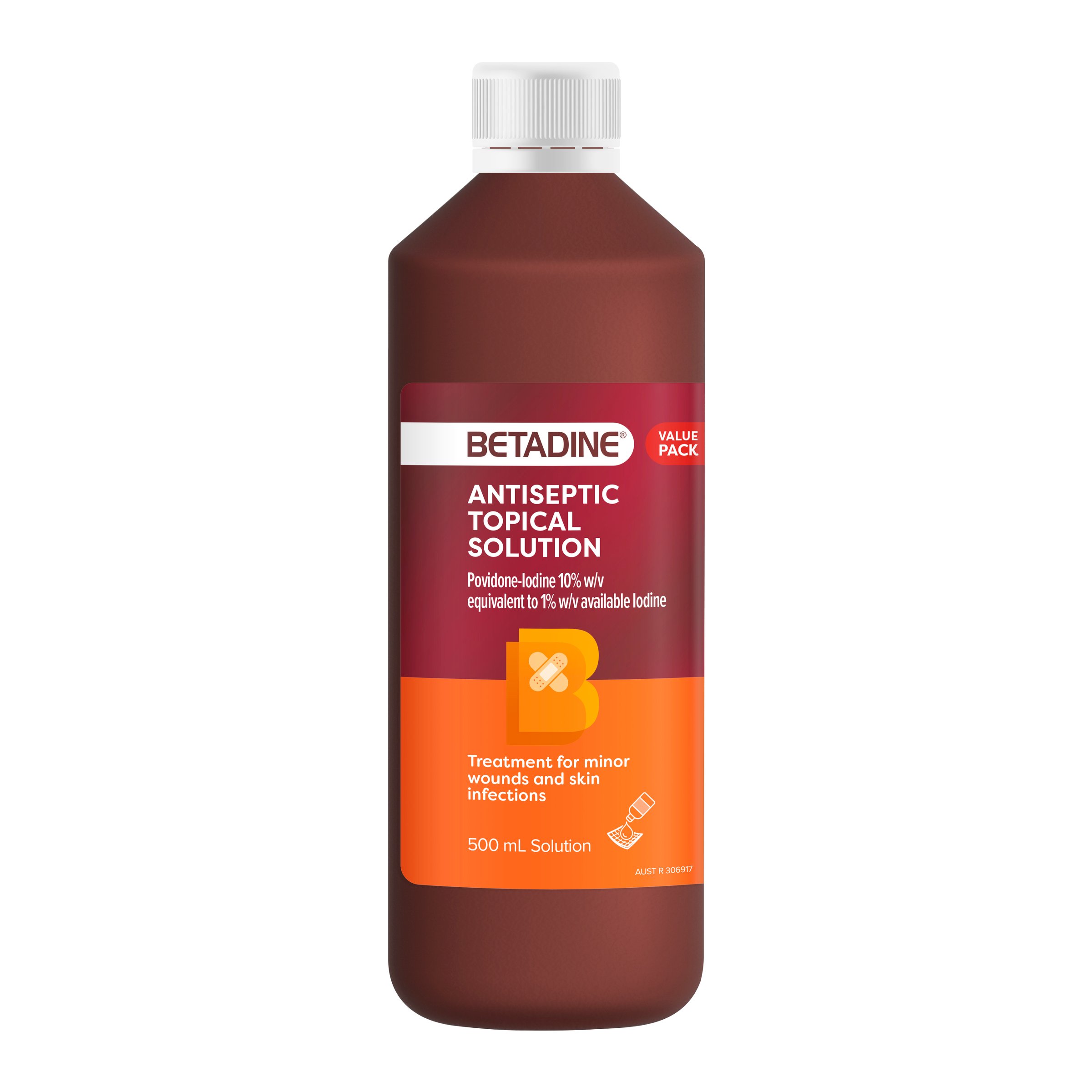 Betadine Antiseptic Topical Solution 500ml - Image 1