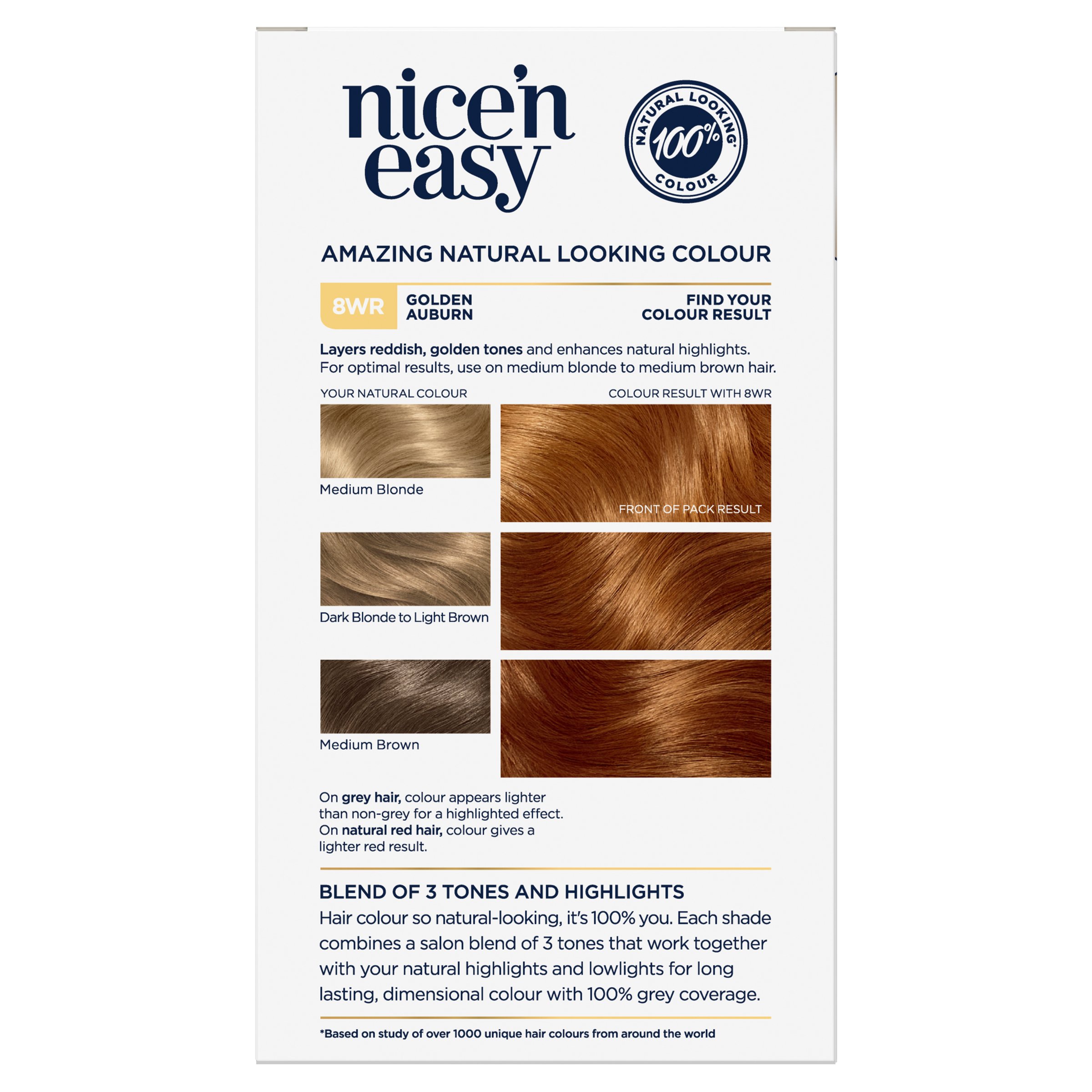 Clairol Nice 'N Easy Natural Gold Auburn 1 pack - Image 2