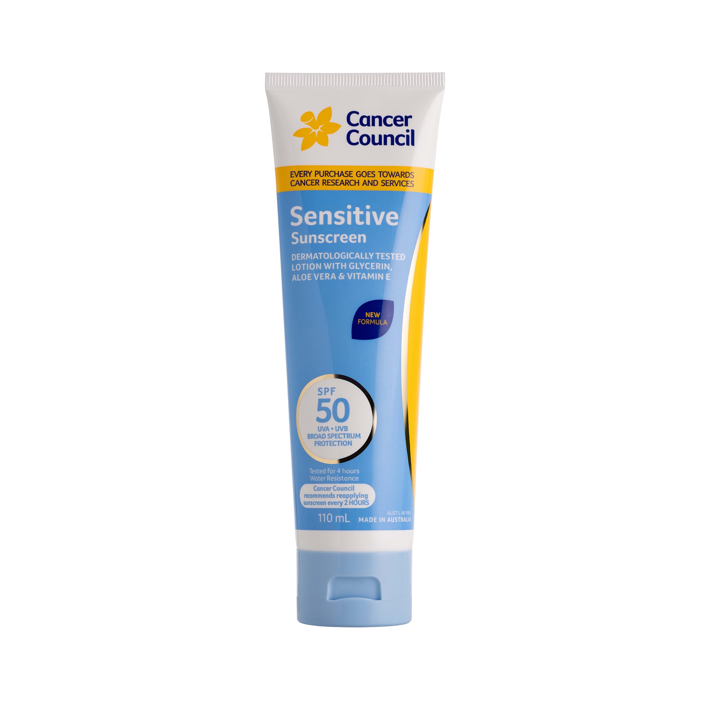 Cancer Council Sensitive SPF50+ 110ml - Image 1
