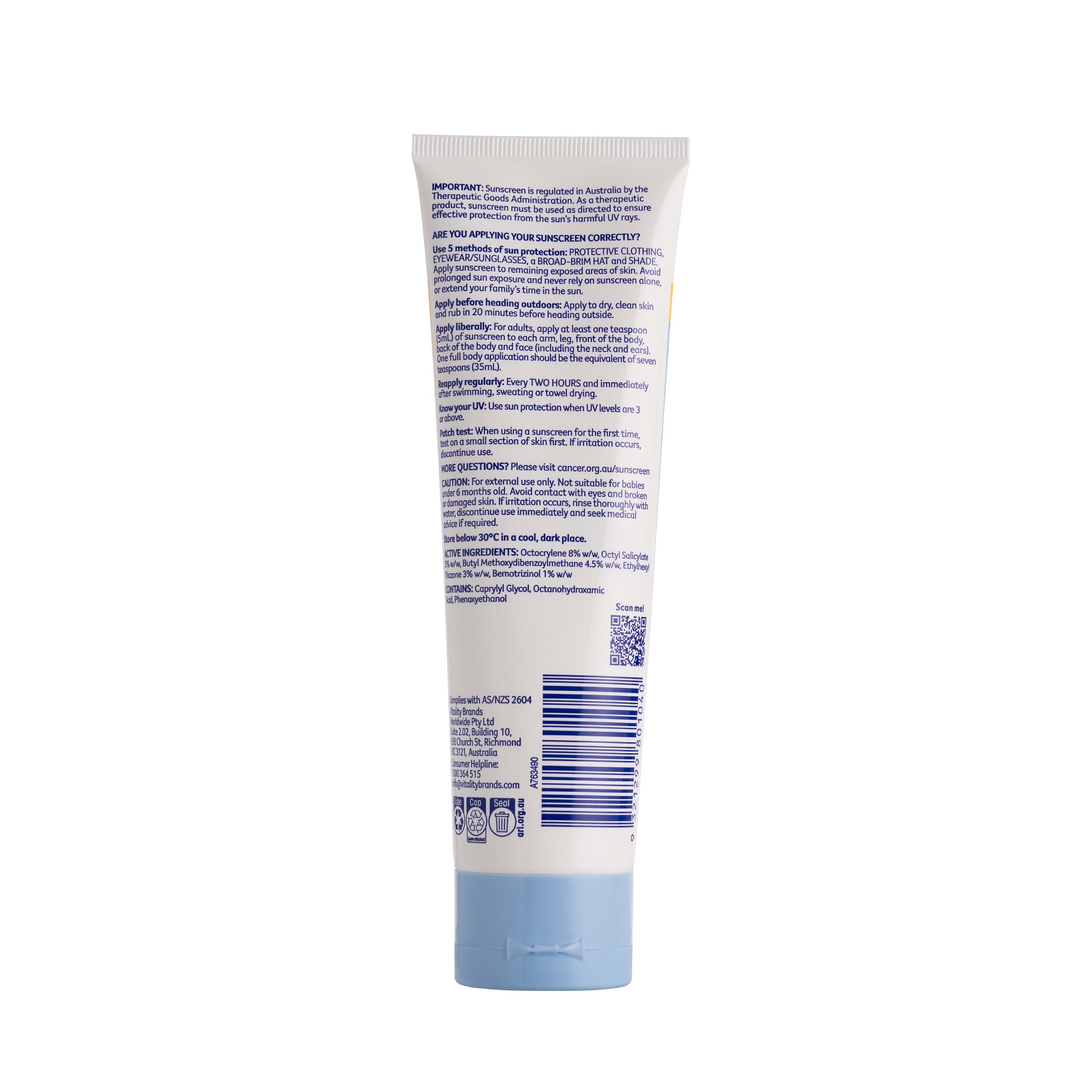 Cancer Council Sensitive SPF50+ 110ml - Image 2