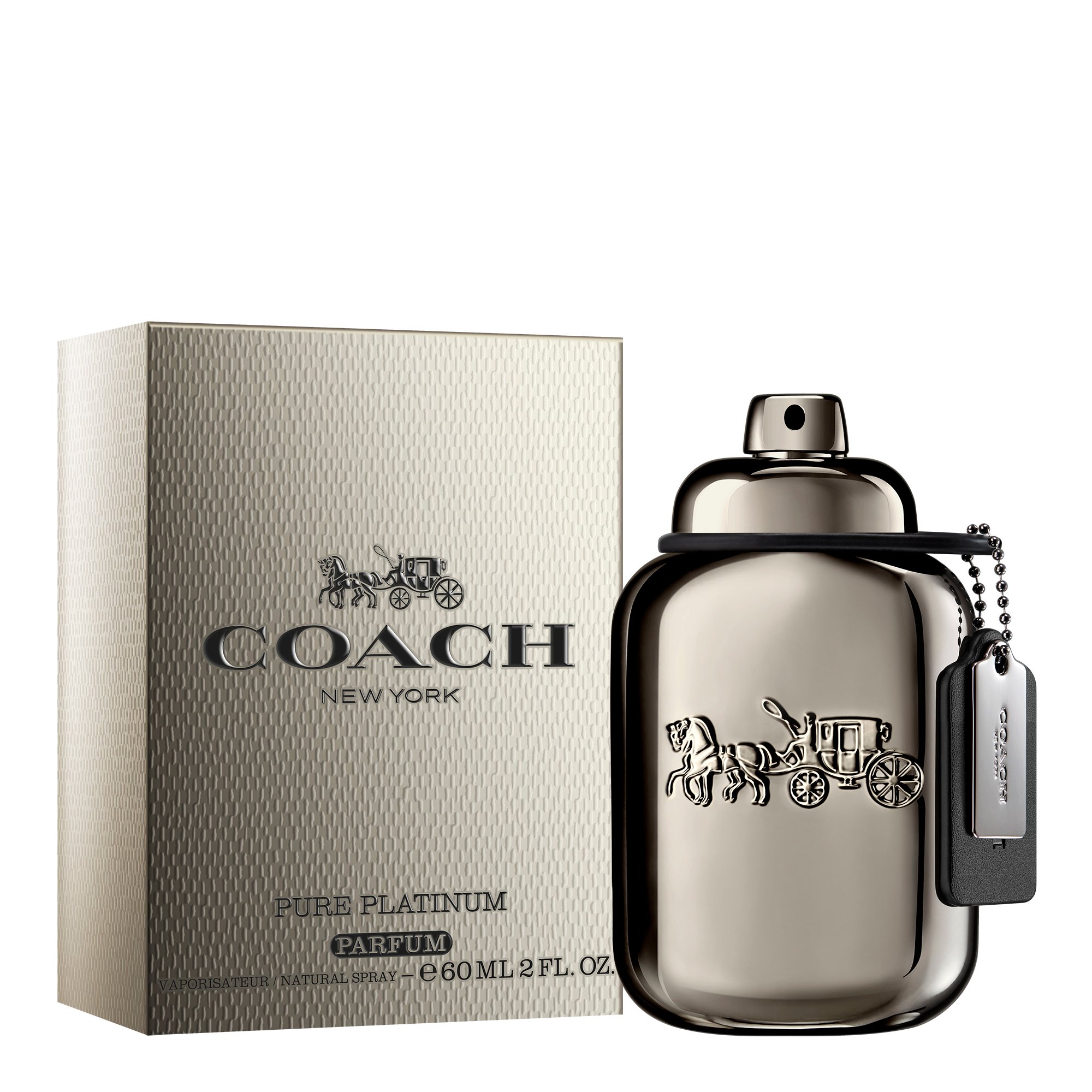 Coach Man Pure Platinum Parfum Spray 60ml - Image 2