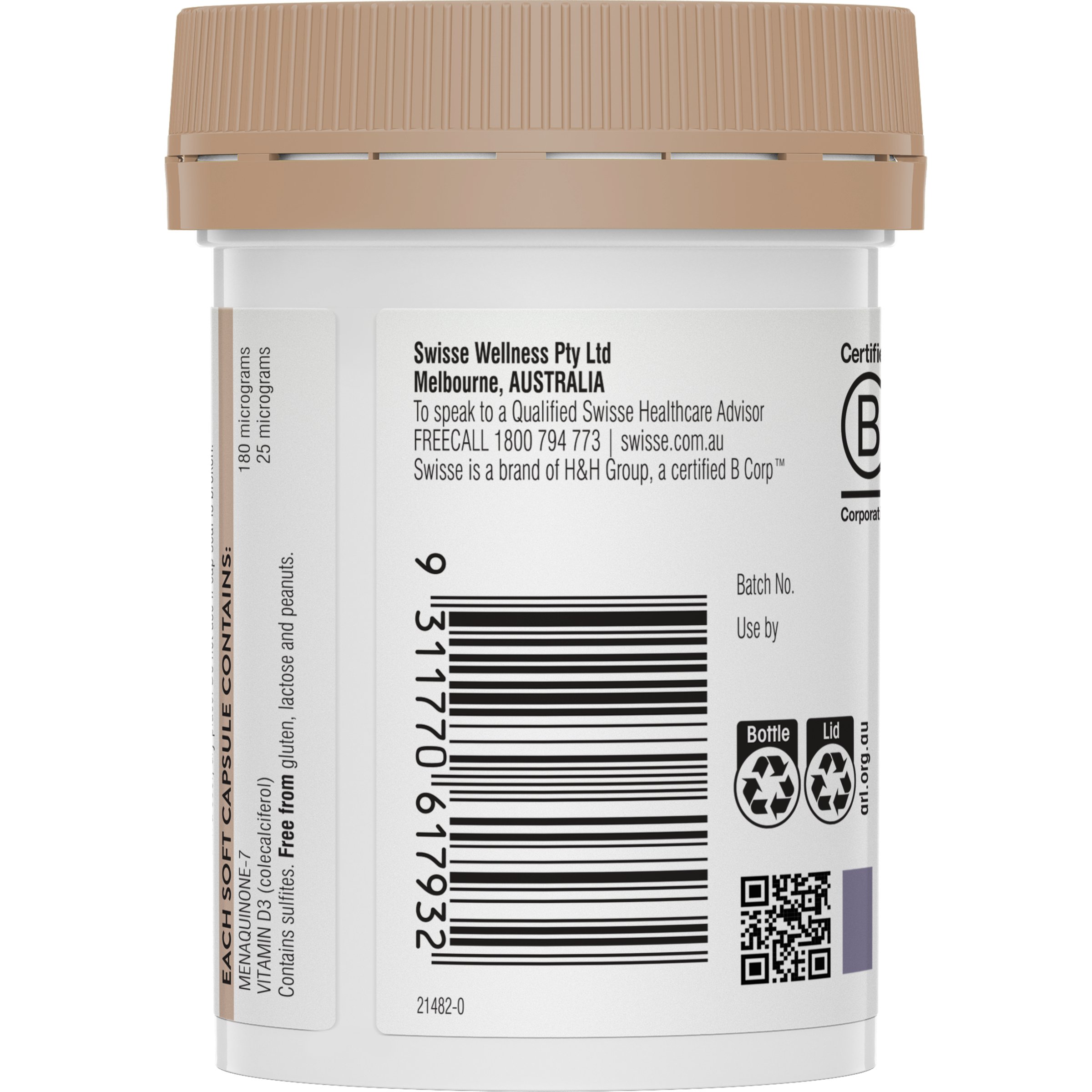 Swisse Ub Vitamin K2 + D3 30 soft gel capsules - Image 3
