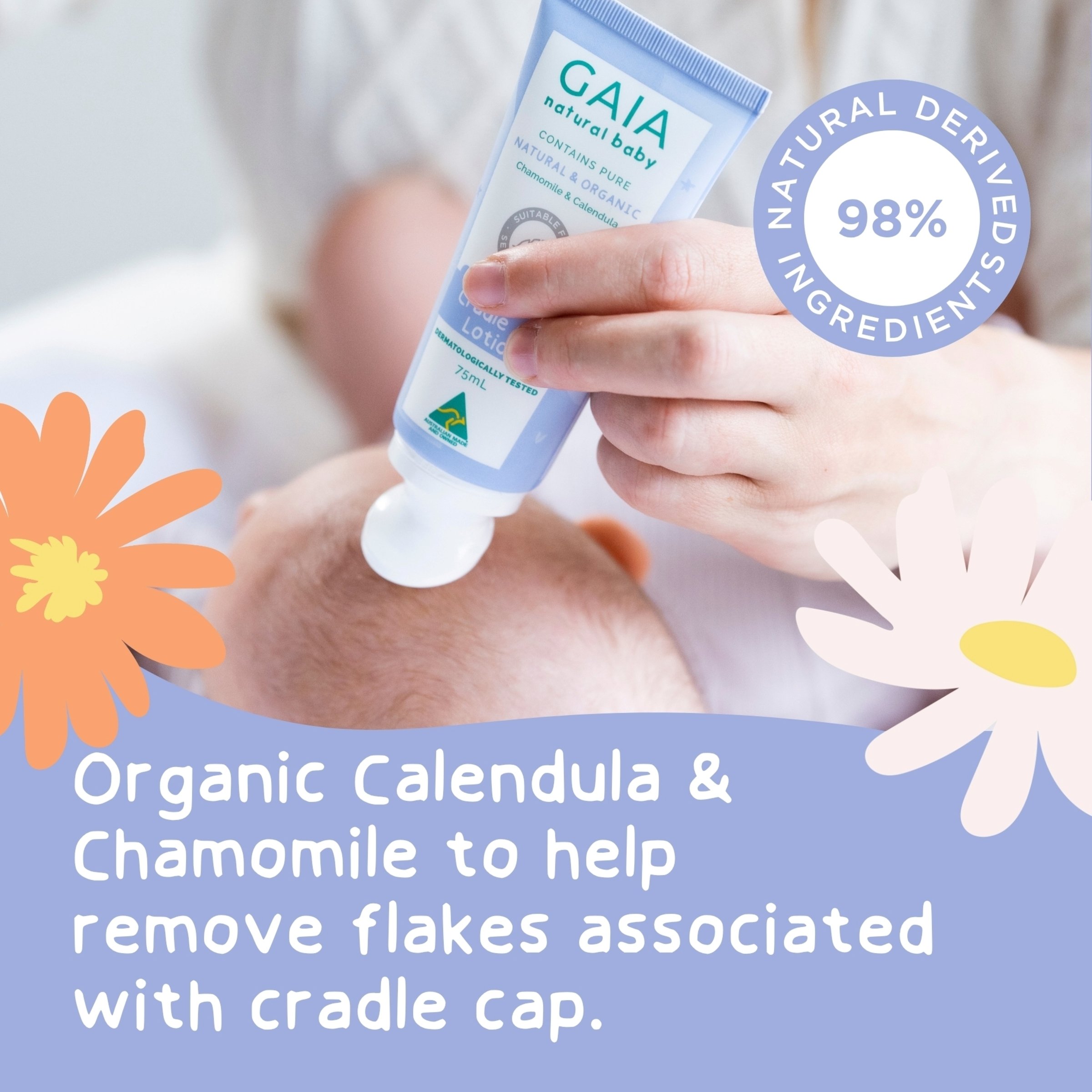 Gaia Natural Baby Cradle Cap Lotion 75ml - Image 10