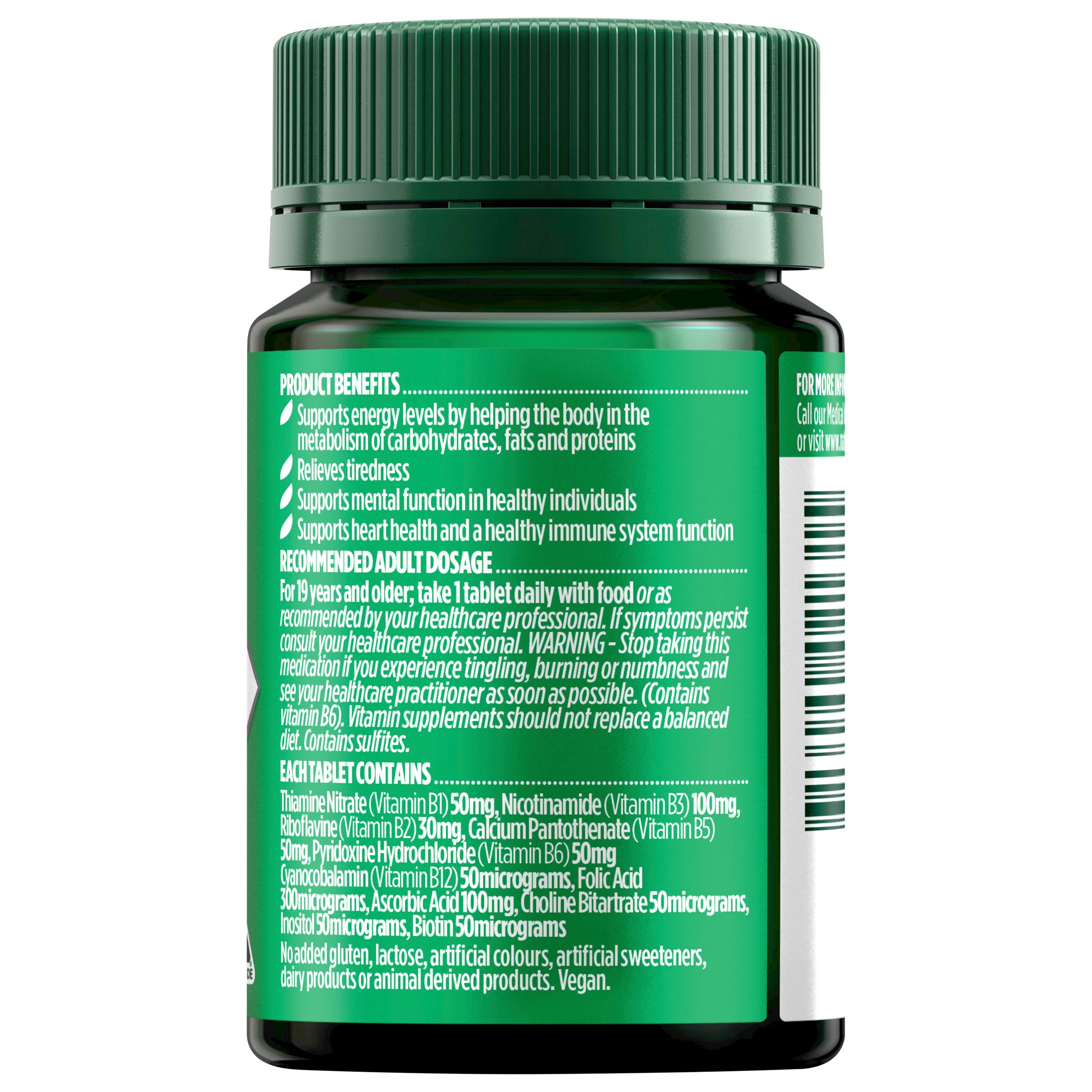 Nature's Own Super B Complex Tablets 60 tablets - Image 2