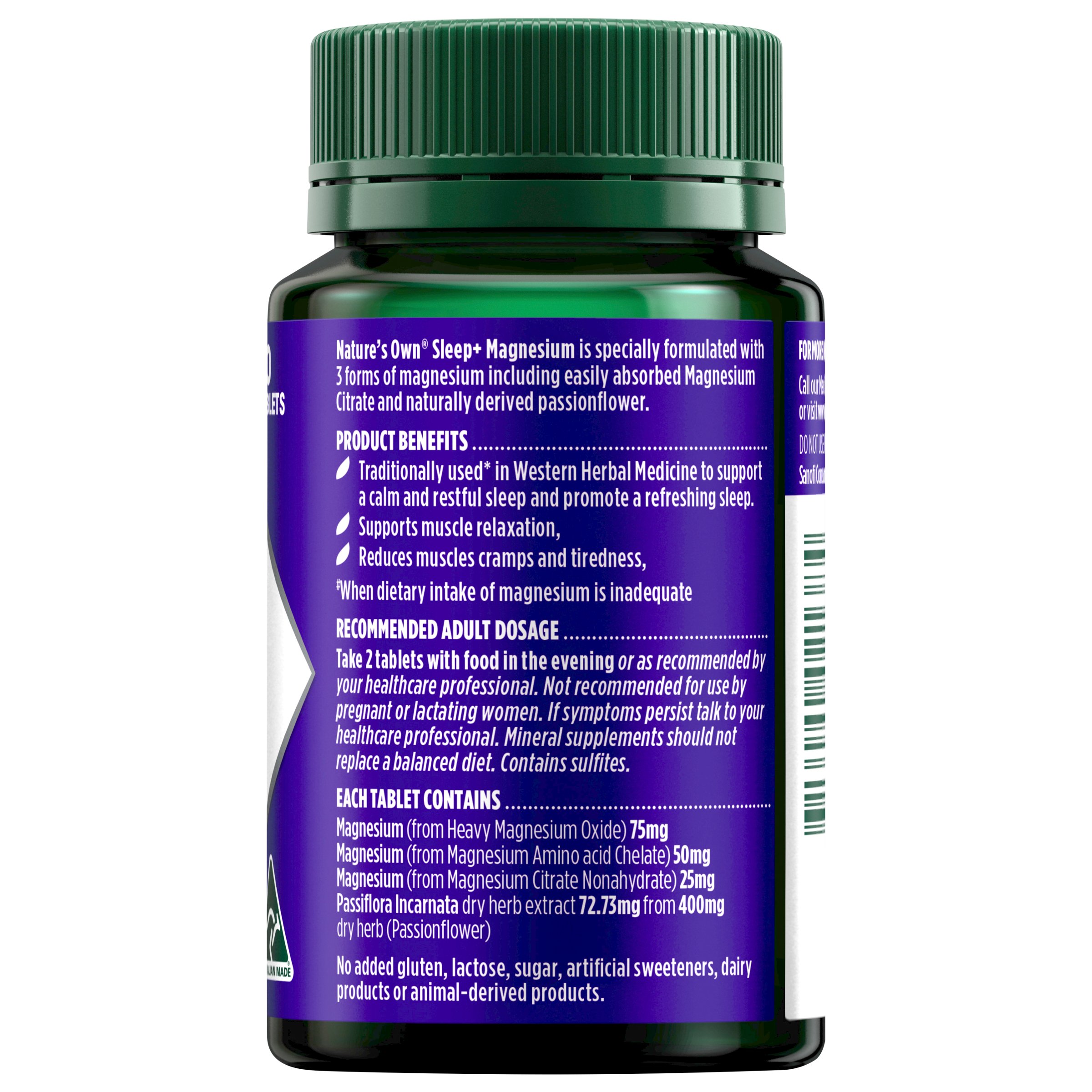 Nature's Own Sleep+ Magnesium 60 tablets - Image 2