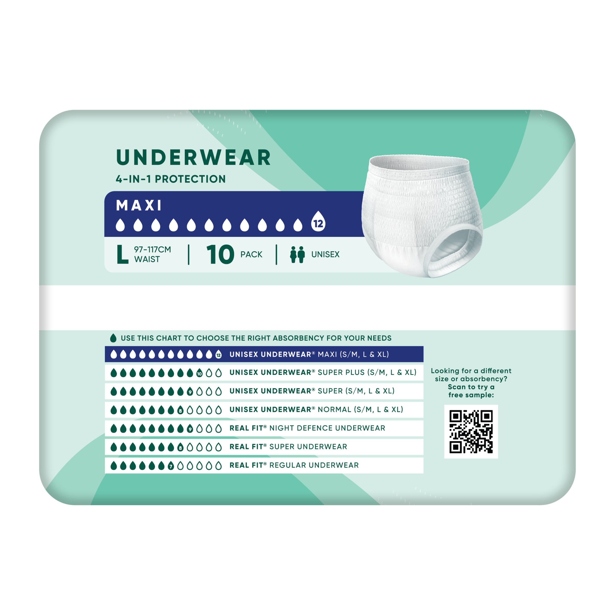 Depend Underwear Maxi Large - 10 pack - Image 3