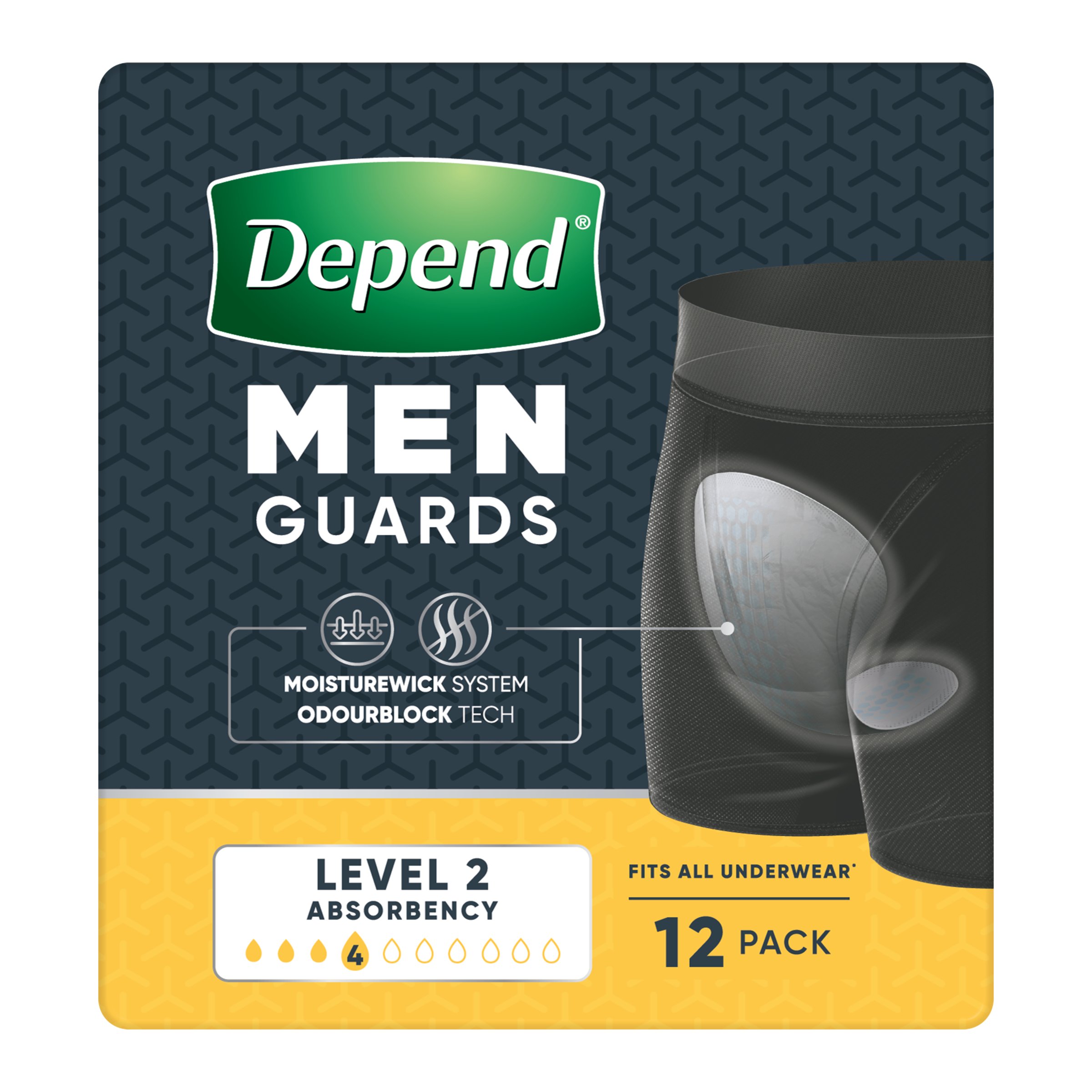 Depend Guards For Men Level 2 - 12 pack - Image 1