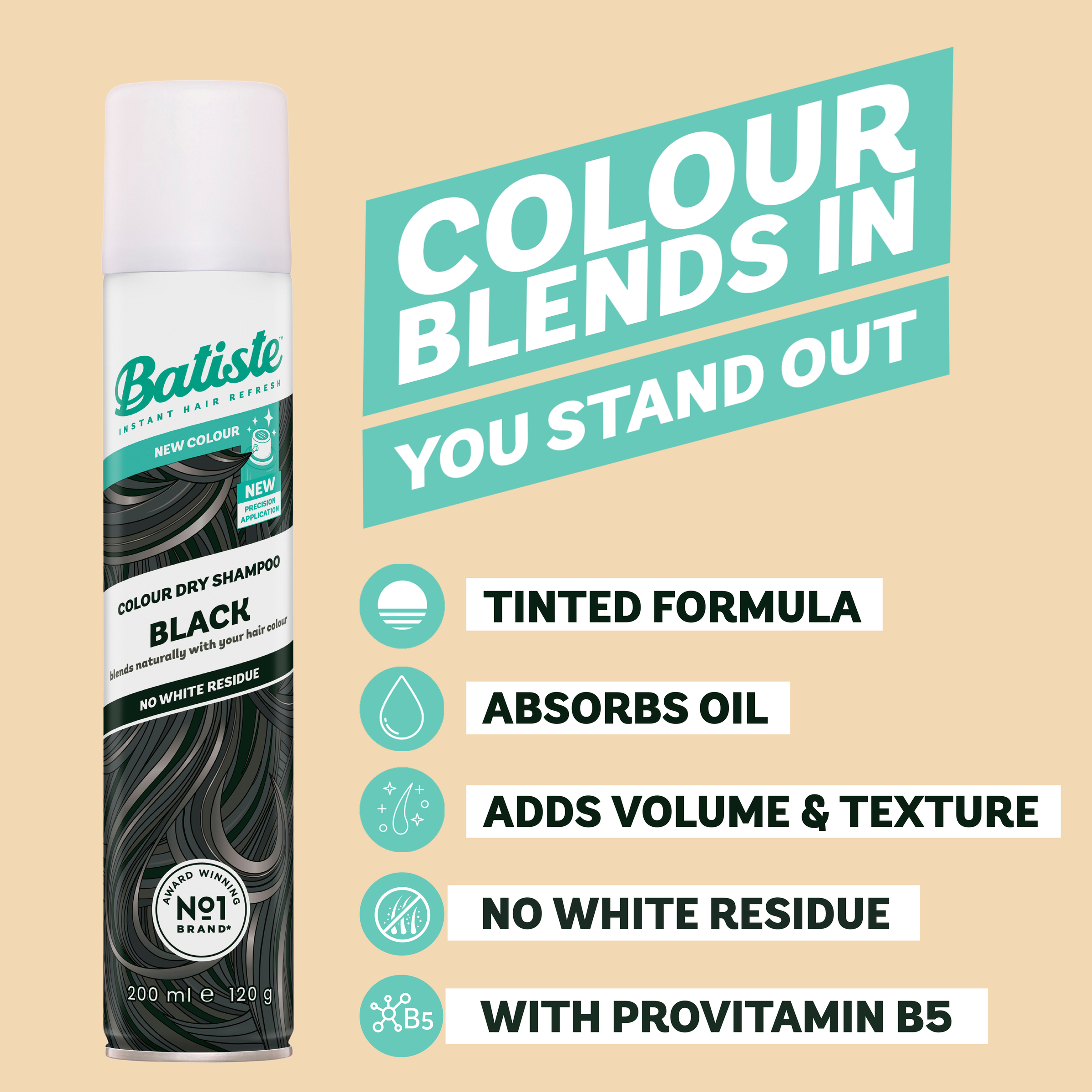 Batiste Dry Shampoo Hint Of Colour Black 200ml - Image 8
