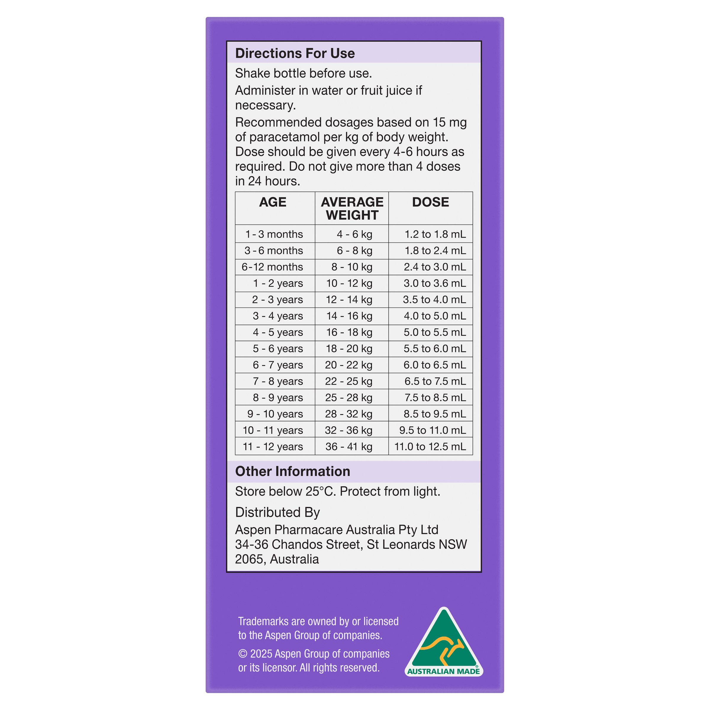 Dymadon Paracetamol 2-12yrs Blackcurrant 200ml - Image 2