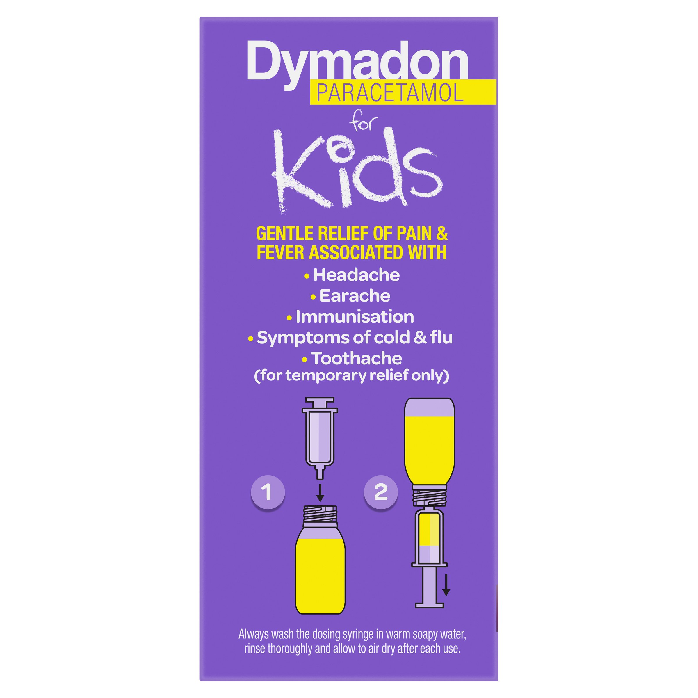 Dymadon Paracetamol 2-12yrs Blackcurrant 200ml - Image 3