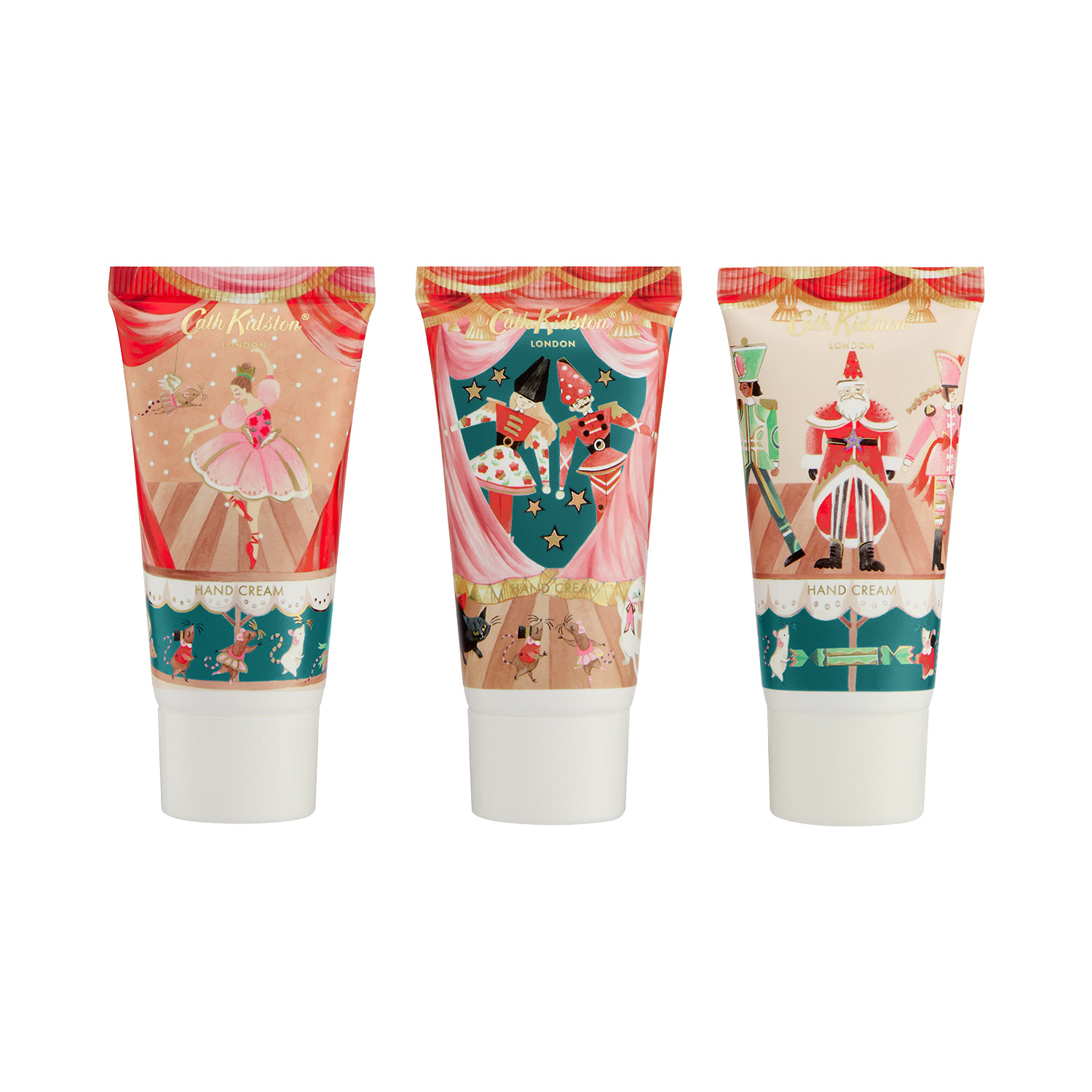 Cath Kidston Nutcracker Theatre Hand Cream Trio 3 piece - Image 1