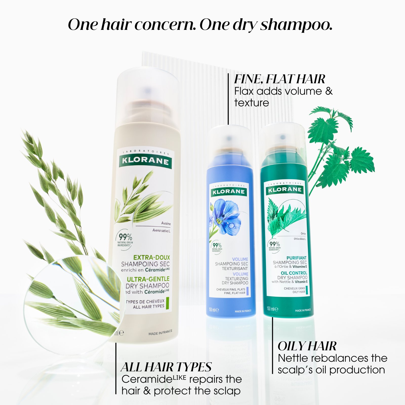 Klorane Volume Texturizing Dry Shampoo With Organic Flax 150ml - Image 6