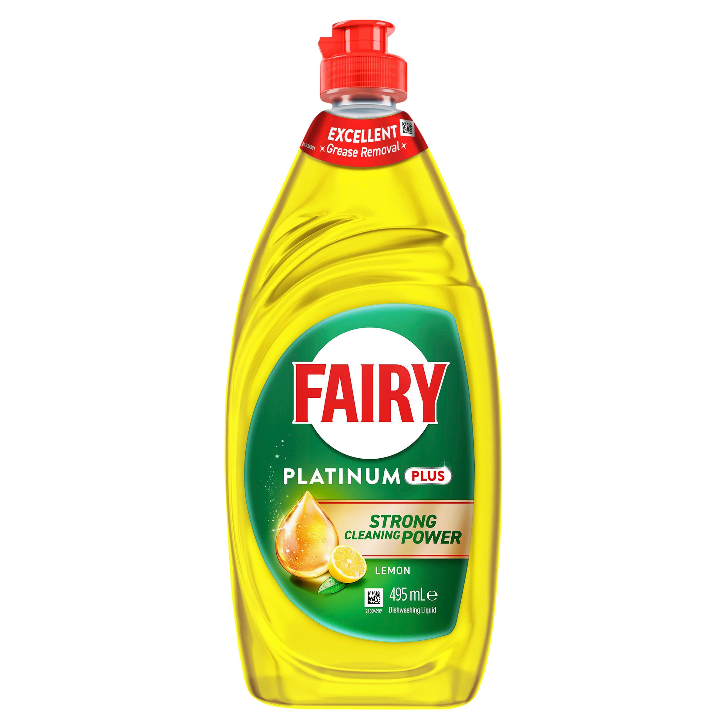 Fairy Platinum Plus Lemon Hand Dishwashing Liquid 495ml - Image 1