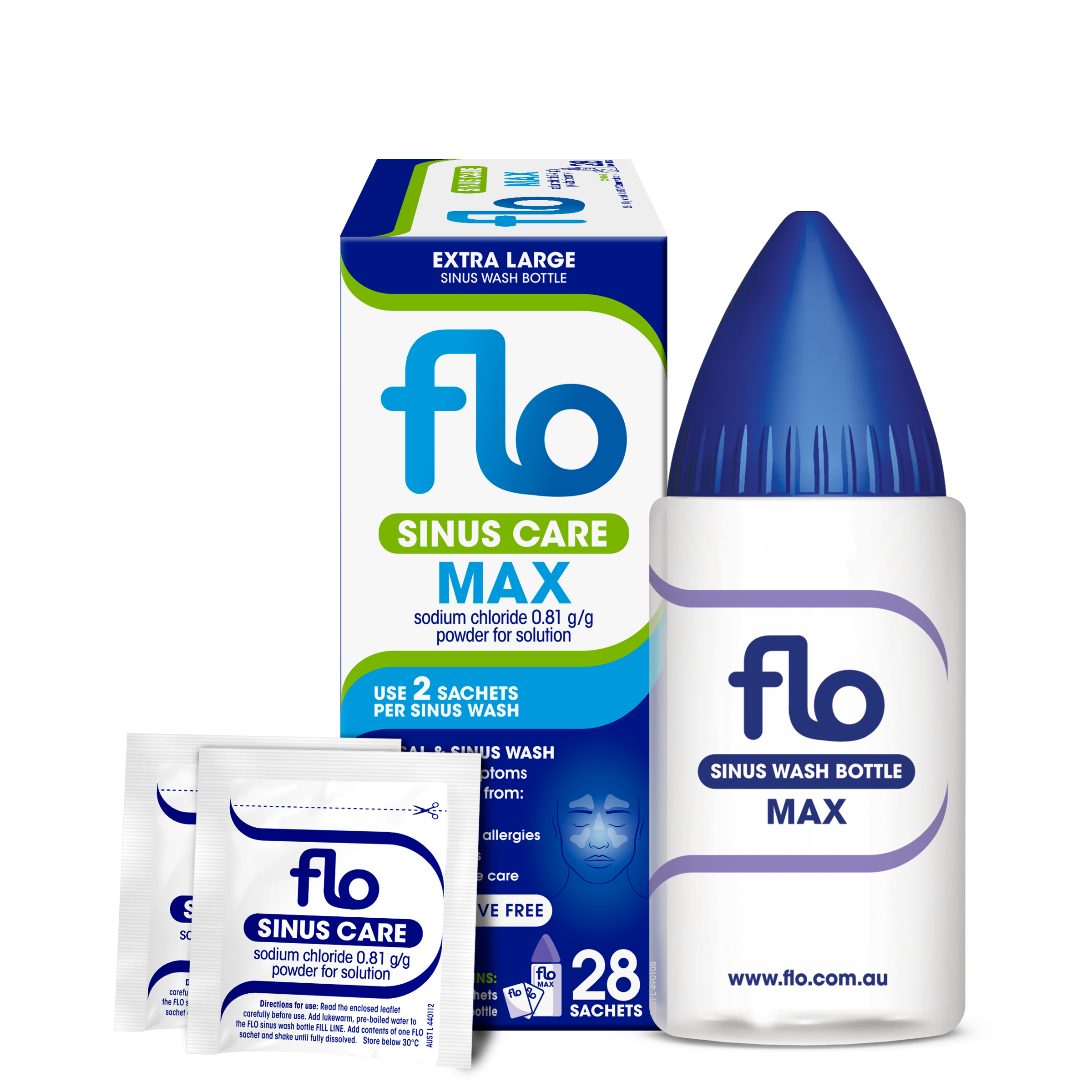 Flo Sinus Care Max Bottle & Sachet 28 sachets - Image 5