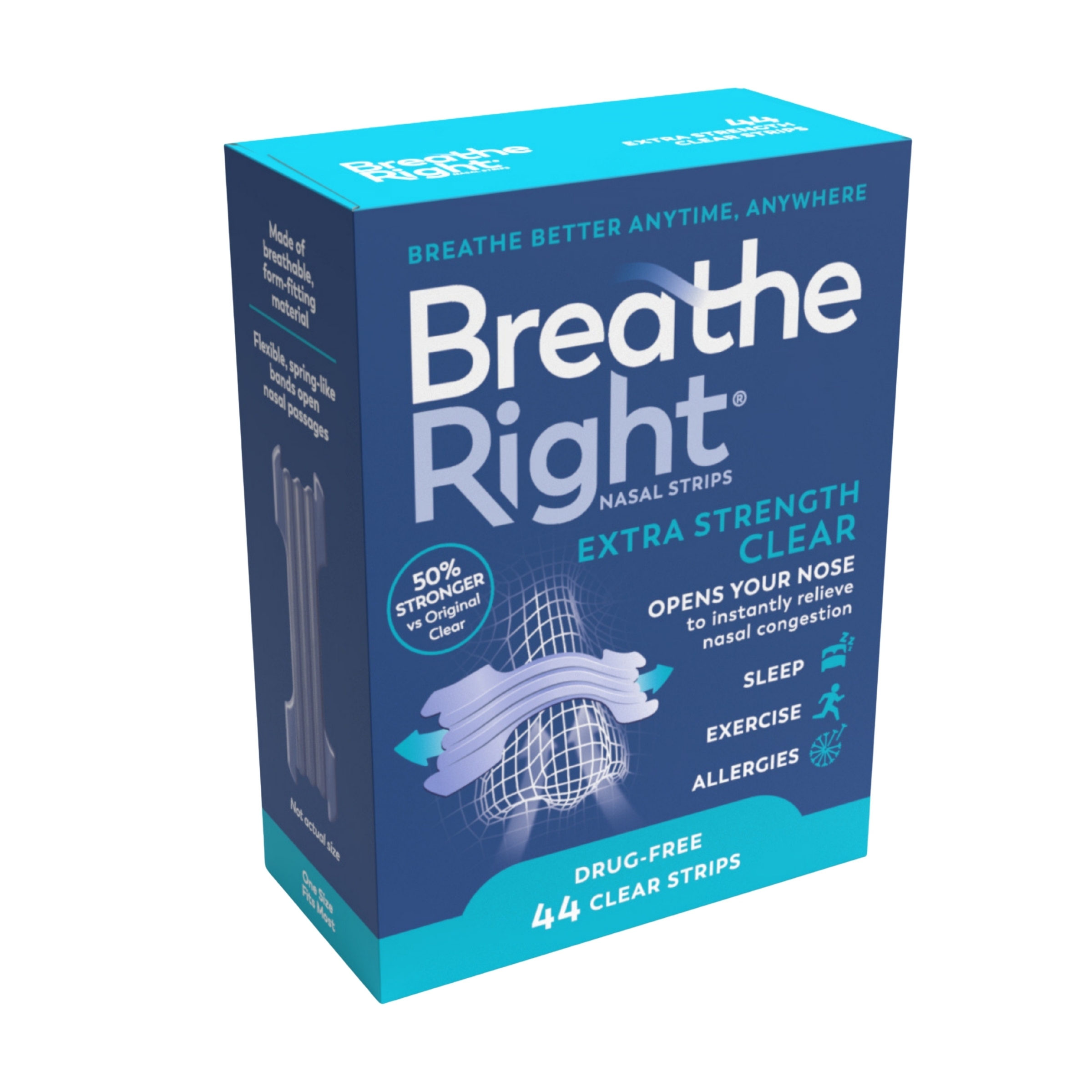 Breathe Right Nasal Strips Extra Strength Clear 44 strips - Image 9