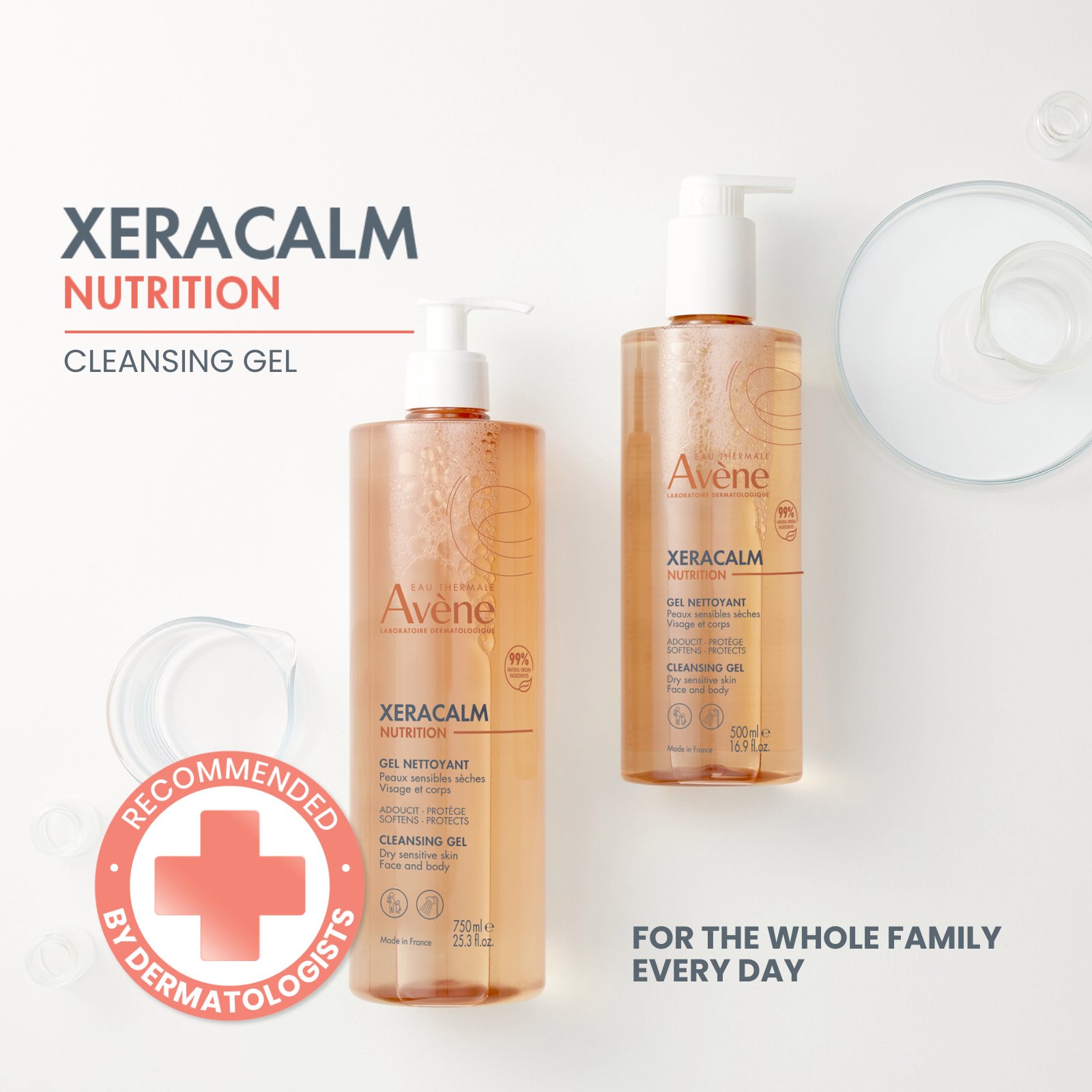 Avene Xeracalm Nutrition Cleansing Gel 500ml - Image 2