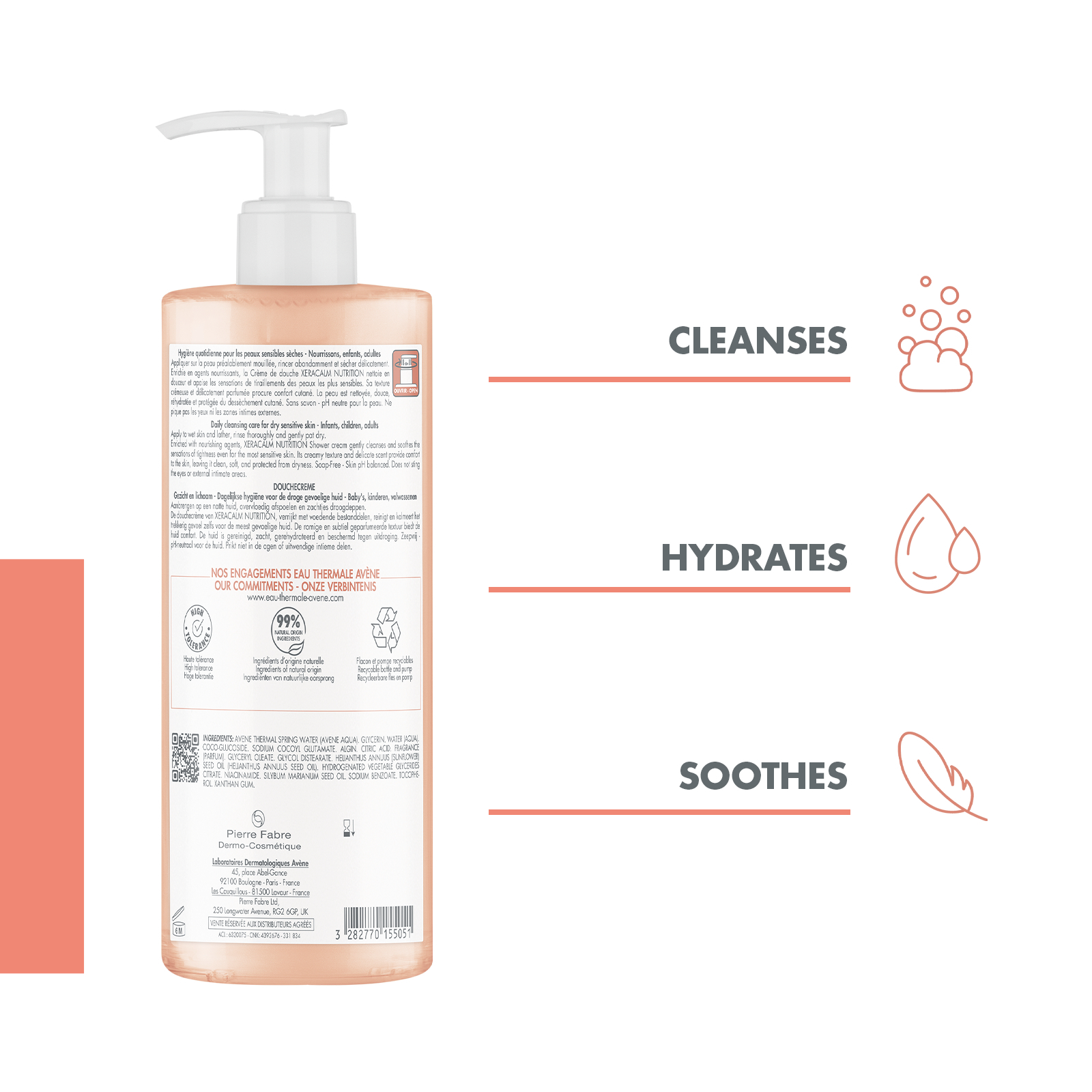 Avene Xeracalm Nutrition Shower Cream 500ml - Image 6
