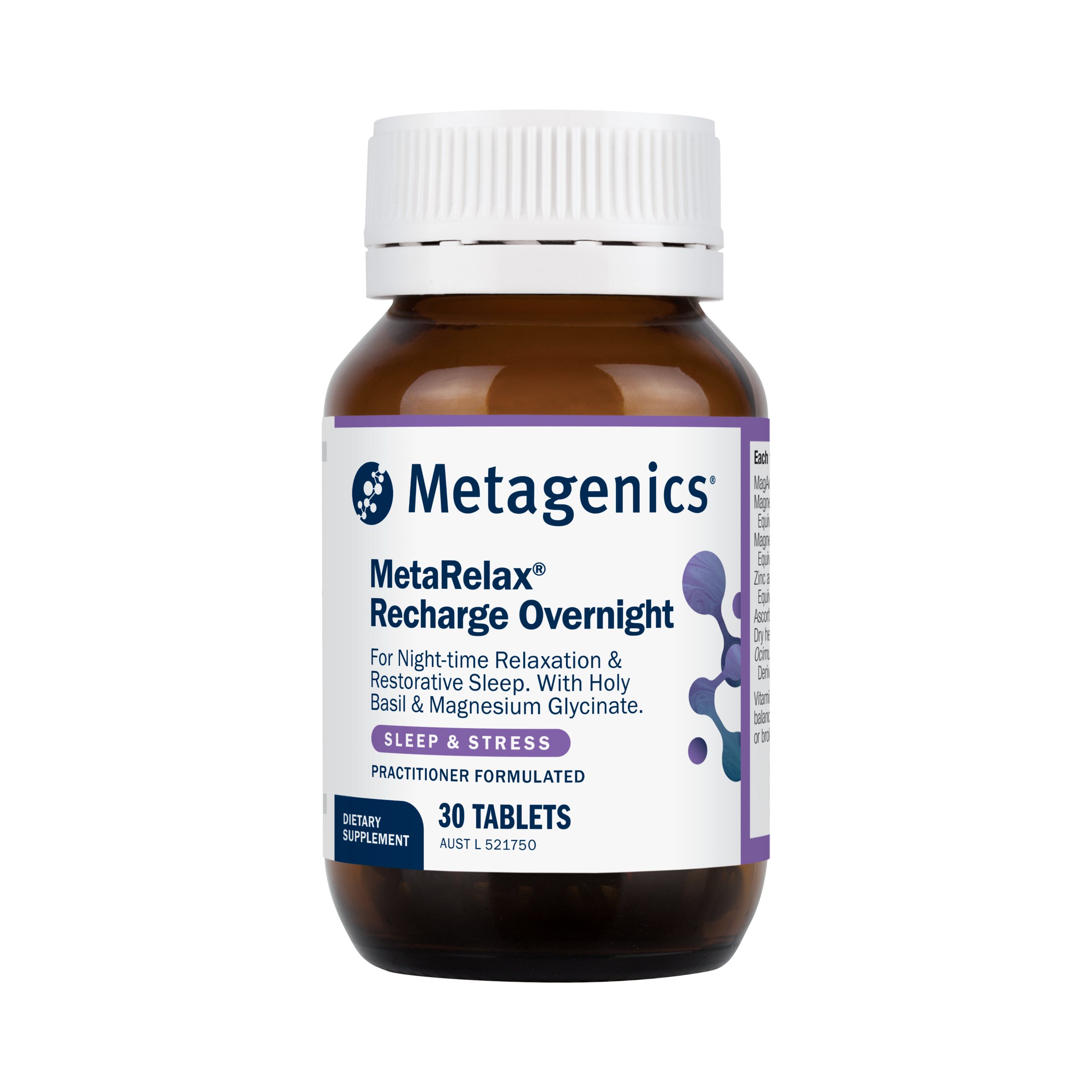 Metagenics Metarelax Recharge Overnight 30 Tablets 30 tablet