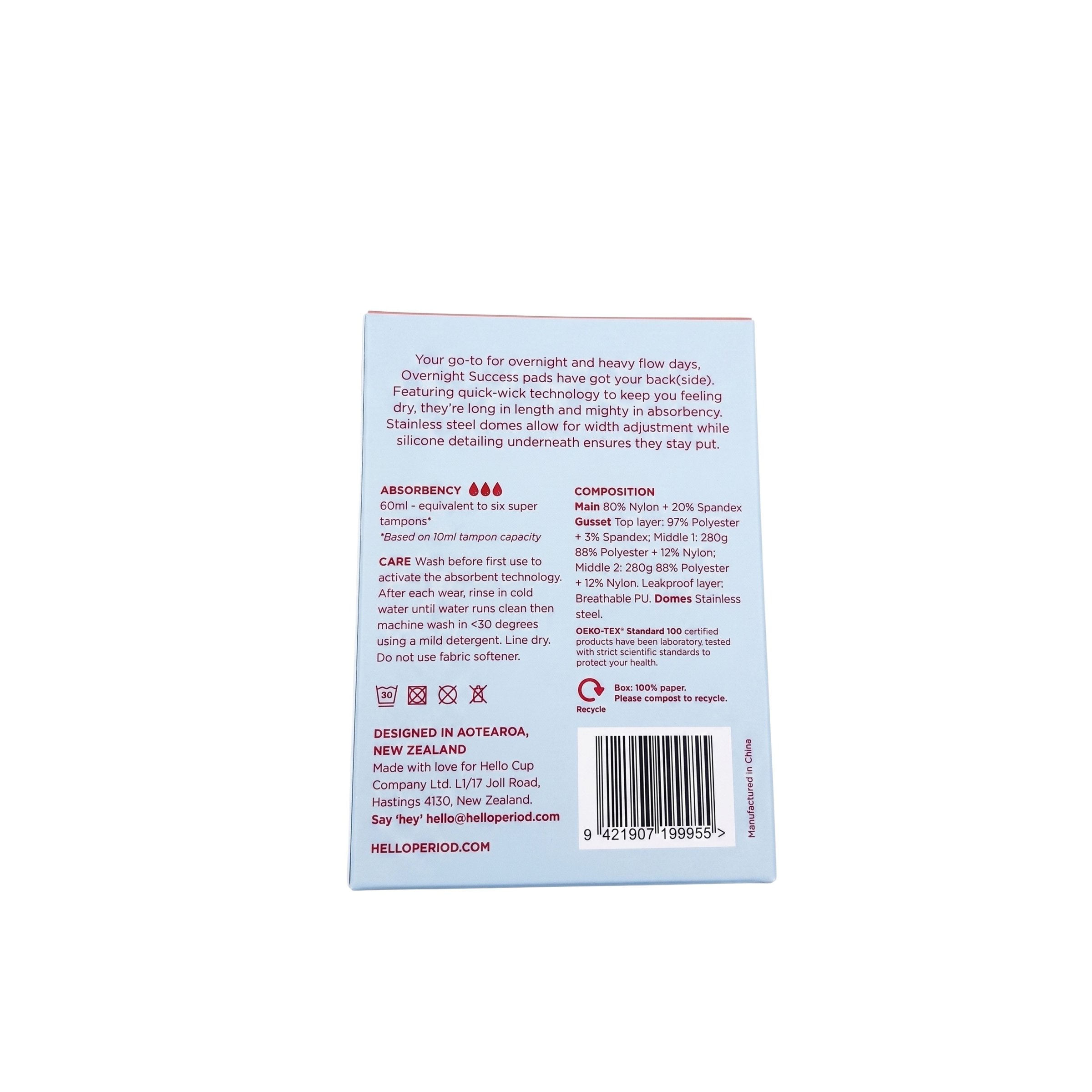 Hello Period Pads Overnight Success 2 pack - Image 2