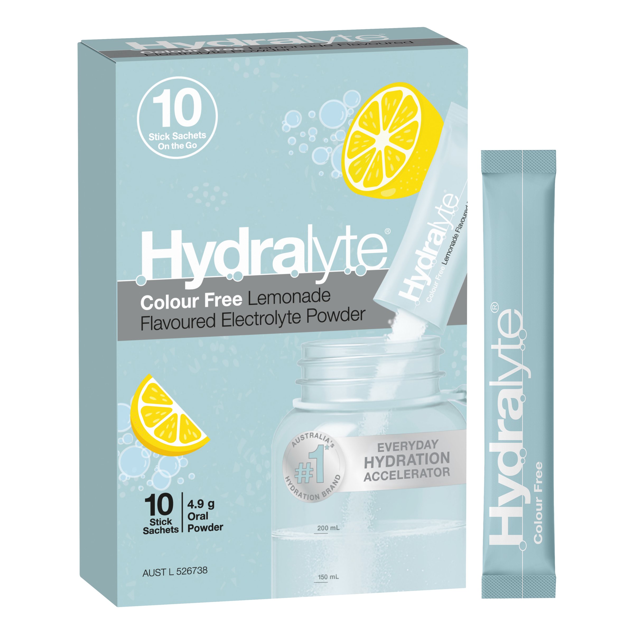 Hydralyte Stick Sachets Lemonade Electrolyte Powder 10 pack - Image 9