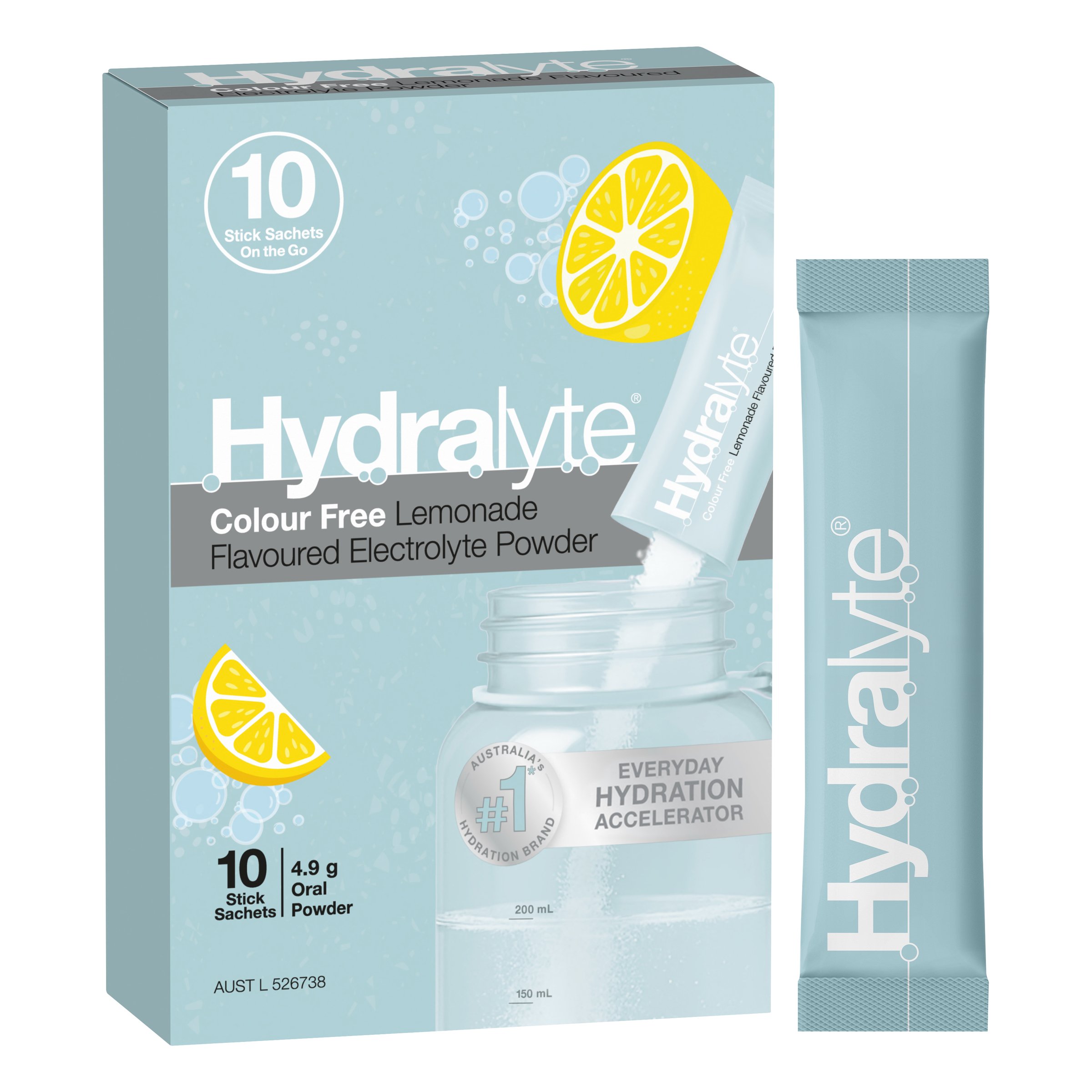 Hydralyte Stick Sachets Lemonade Electrolyte Powder 10 pack - Image 8