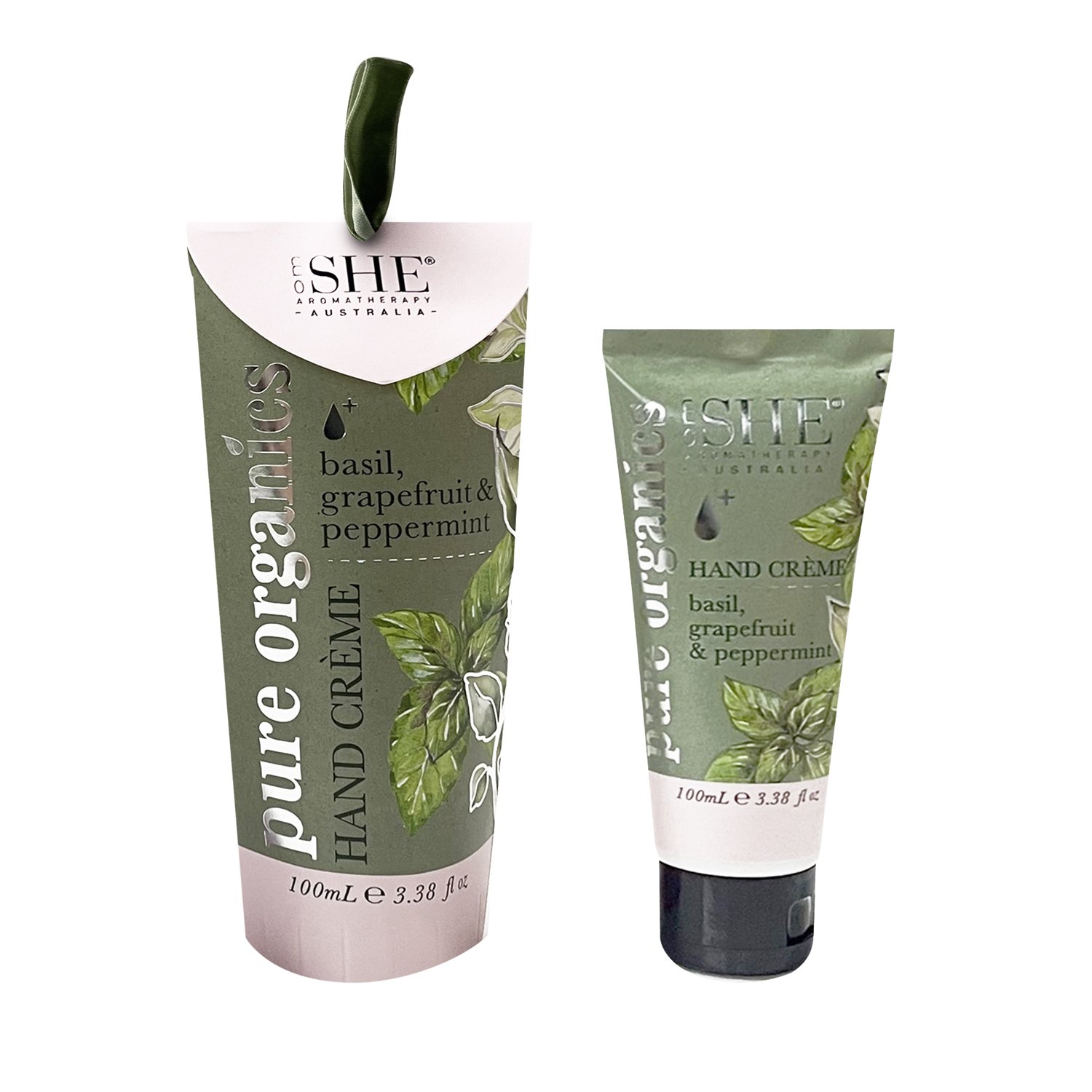 She Aromatherapy Pure Organics Hand Cream Basil, Grapefruit & Peppermint 100ml
