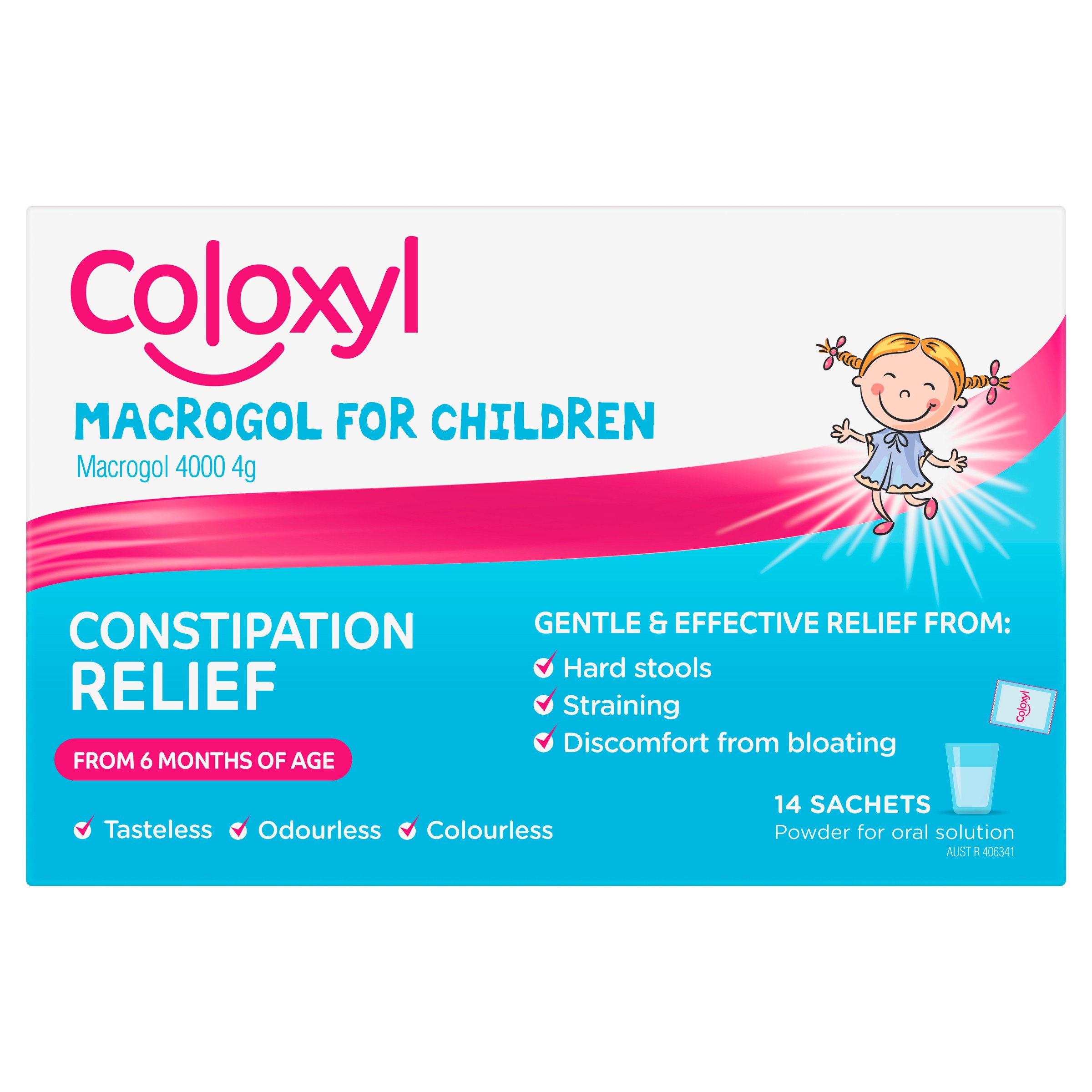 Coloxyl Macrogol For Children 4g Powder 14 sachets - Image 1