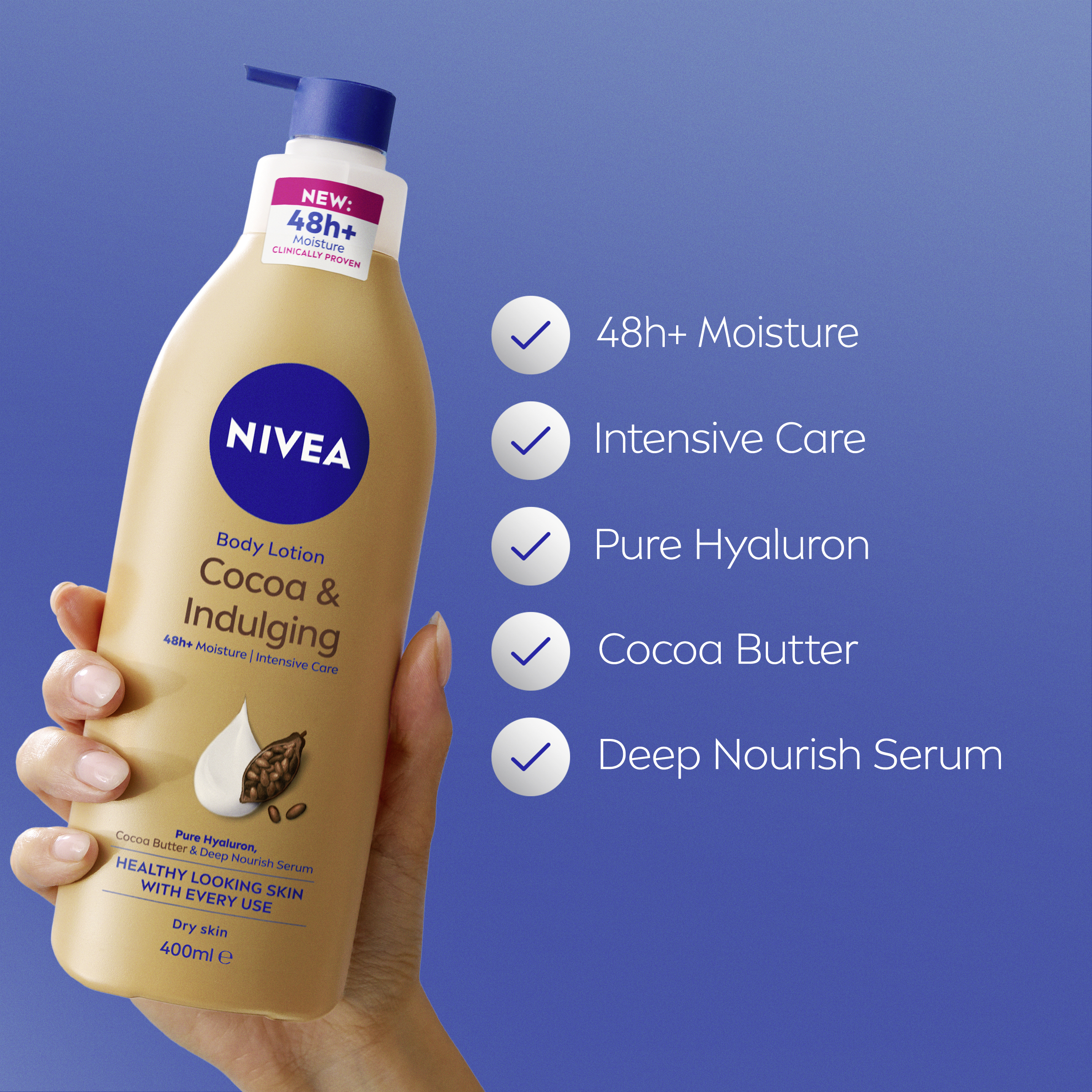 Nivea Cocoa & Indulging Body Lotion 400ml - Image 6