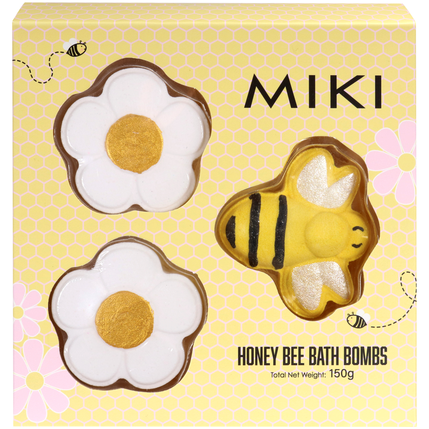 Miki Honey Bee Bath Bomb Set 3 piece