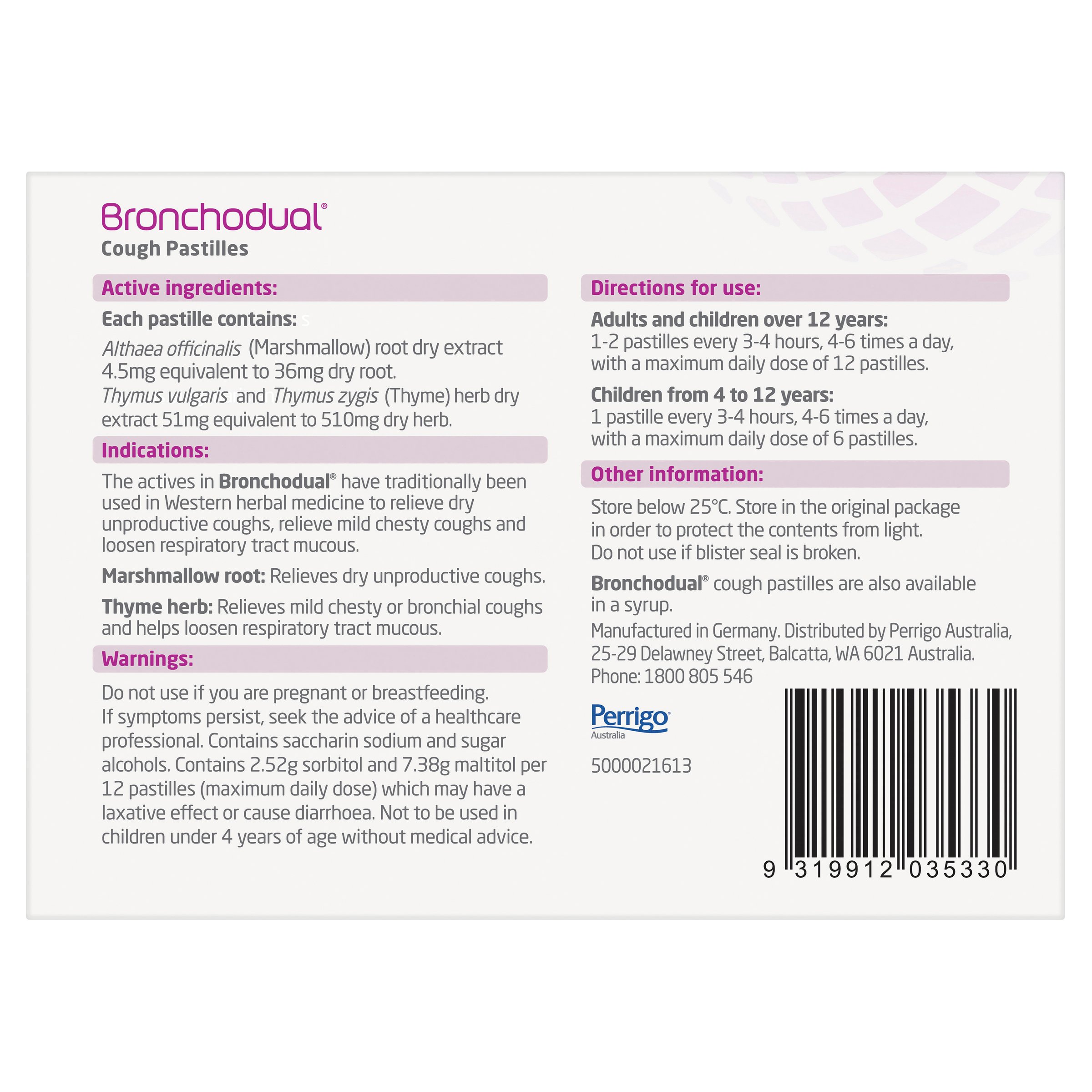 Bronchodual Cough 20 pastilles - Image 2