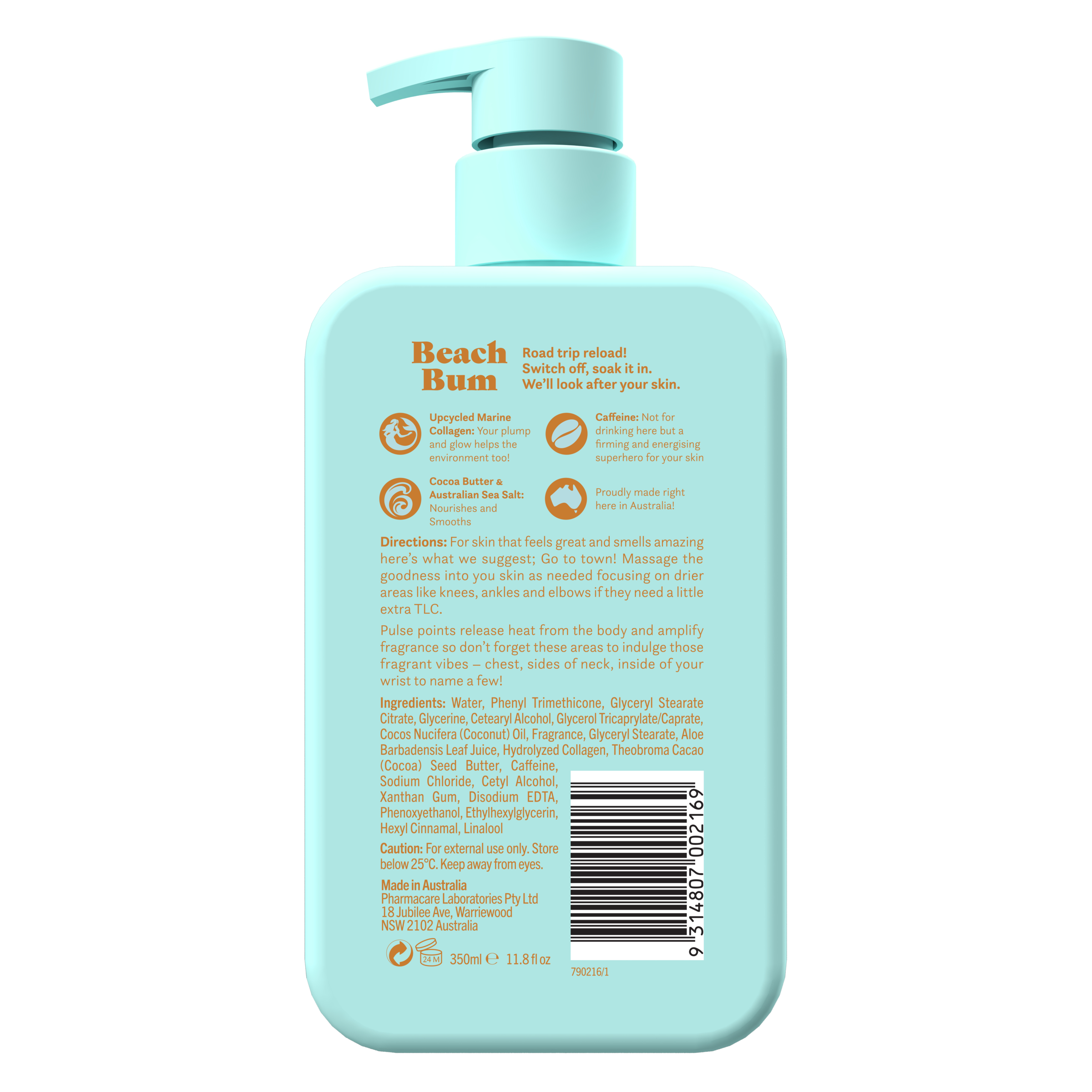 You By Redwin Beach Bum Toasted Coconut & Salted Caramel Body Lotion 350ml - Image 2