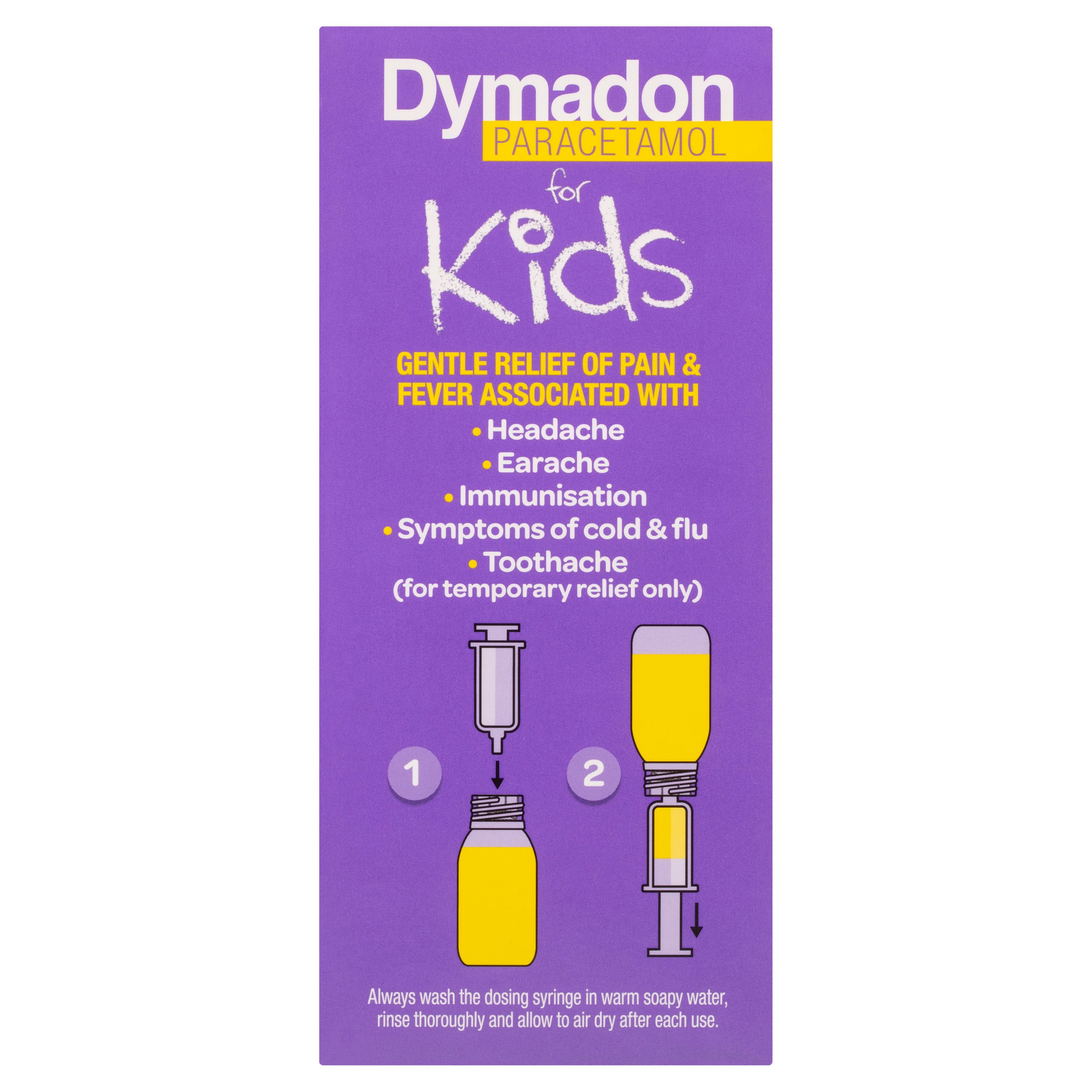 Dymadon Paracetamol for Kids 2-12yrs Orange 200mL - Image 2