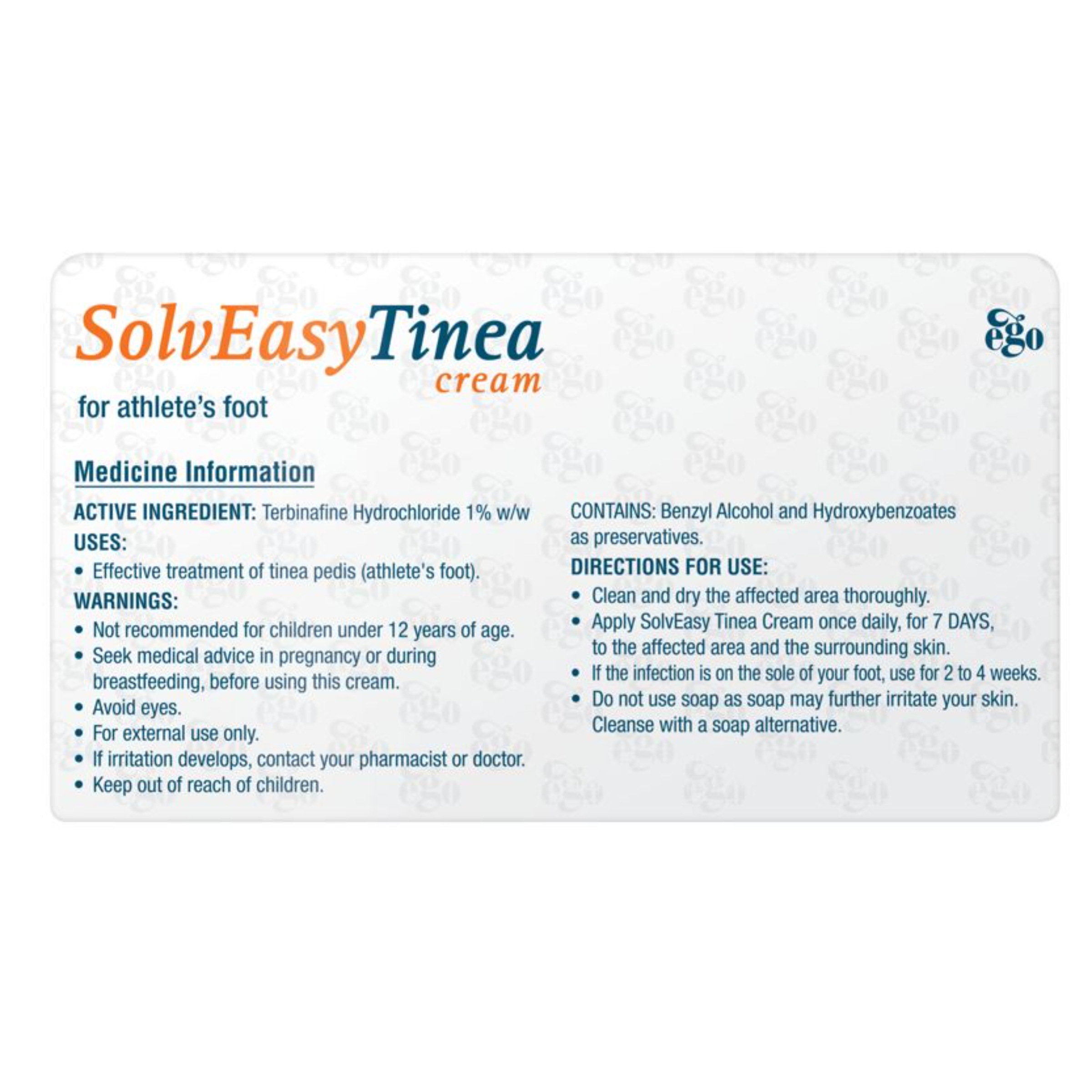 Ego SolvEasy Tinea Cream 30g - Image 2