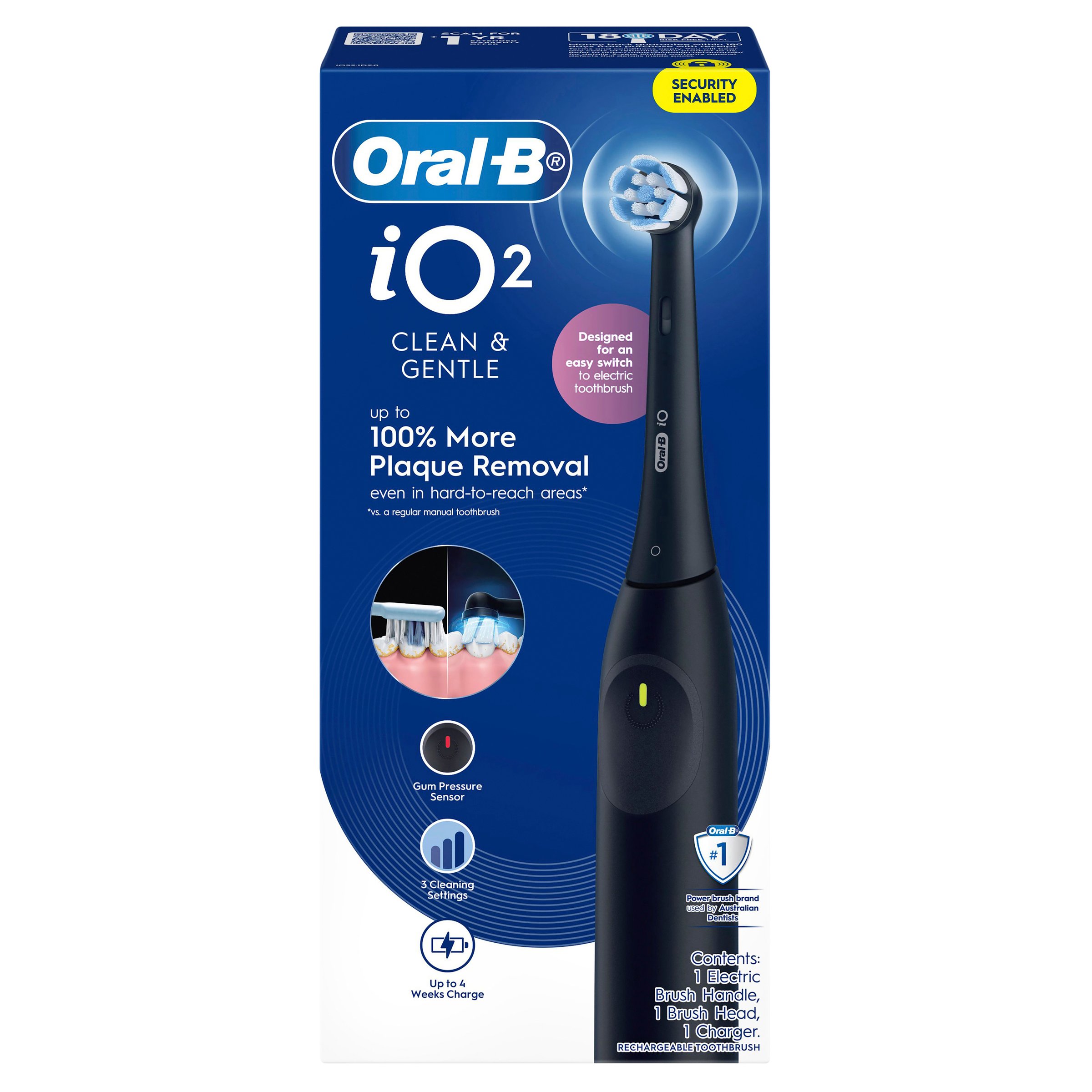 Oral-B iO2 Black Electric Toothbrush 1 pack - Image 1