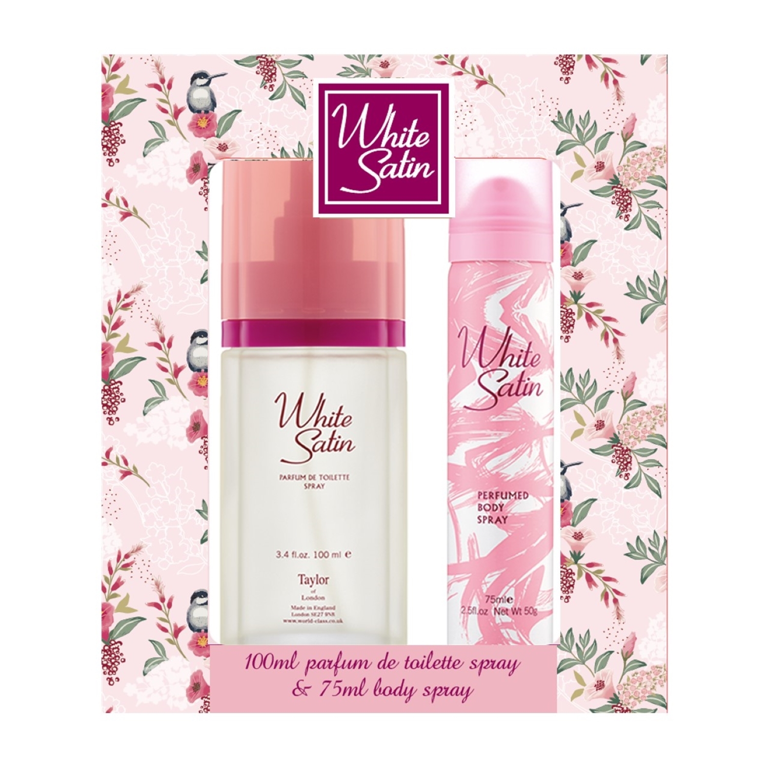 White Satin PDT 100ml Gift Set 2 piece