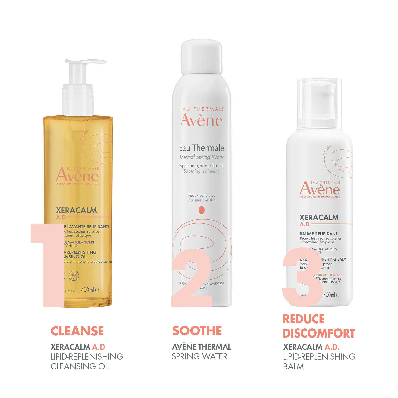 Avene XeraCalm A.D Lipid-Replenishing Balm 400ml - Image 2